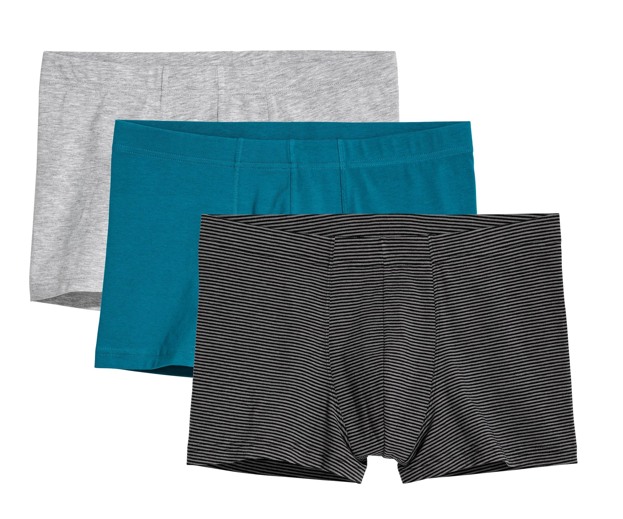 Näytä suurempi kuva: 3 kpl lyhyitä puuvillaisia alushousuja - Tummanturkoosi - MIEHET | H&M FI 1