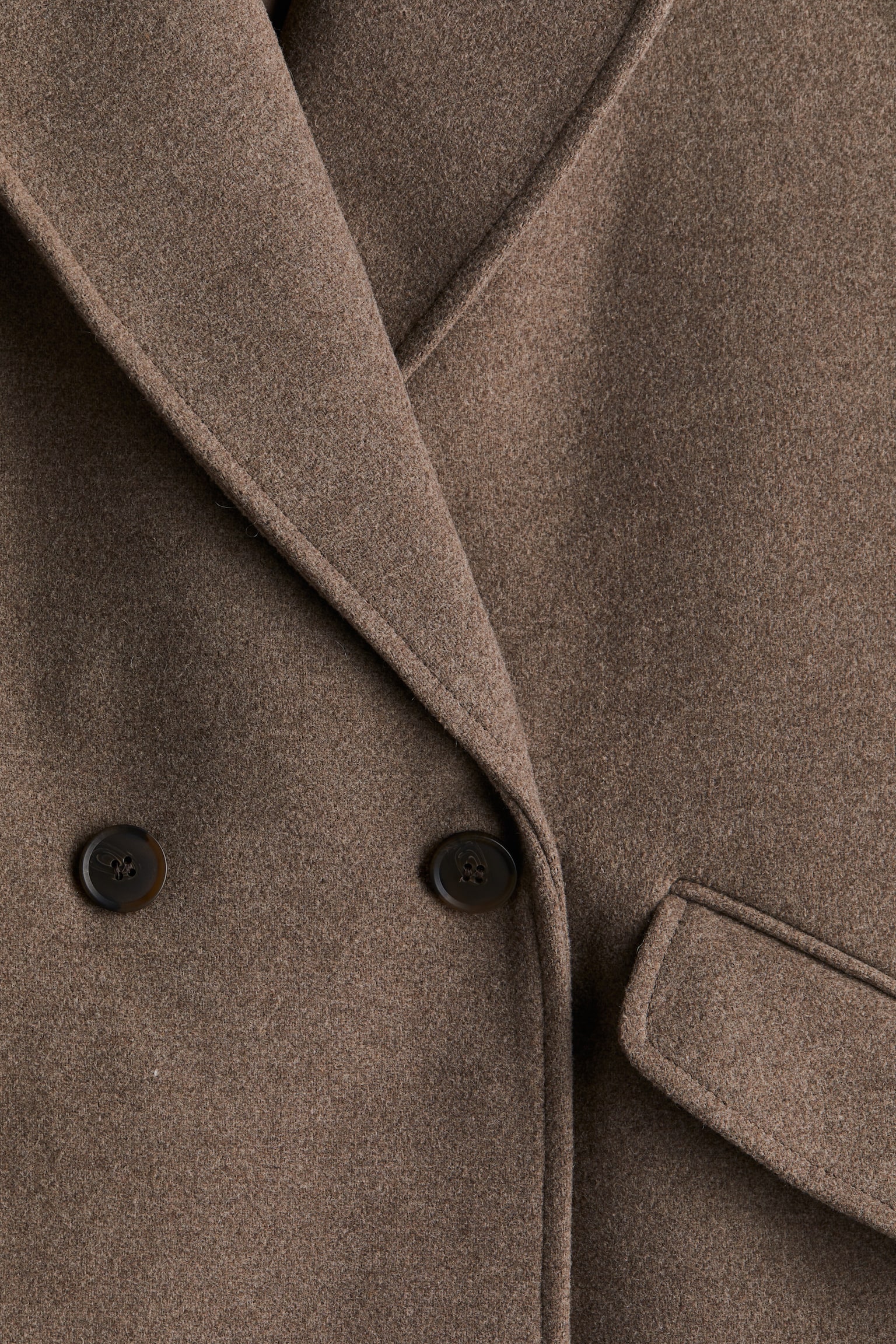 Double-breasted coat - Dark beige/Black/Grey - 6