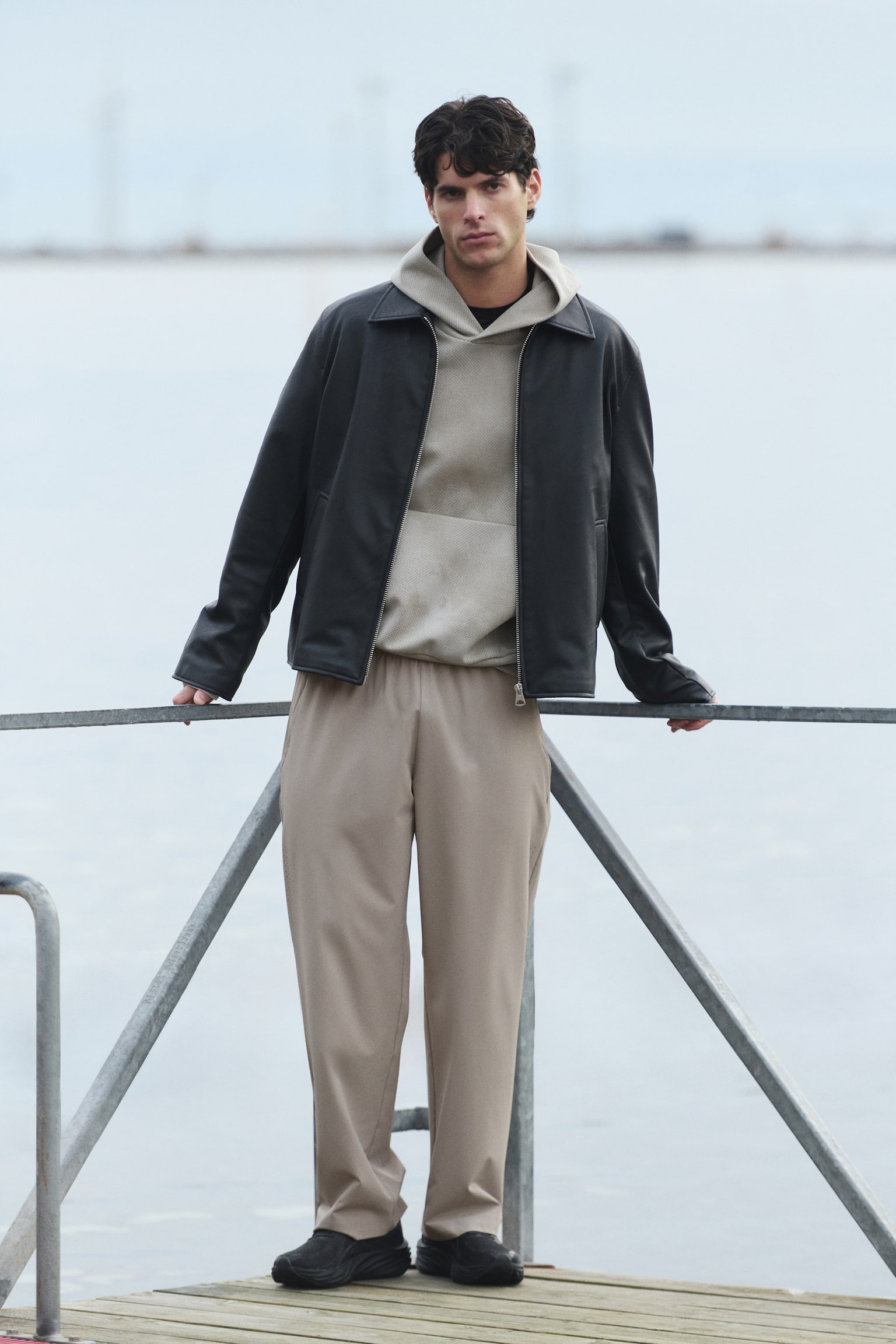 Regular Fit Track pants with DryMove™ - Beige/Dark brown/Black/Dark grey - 8