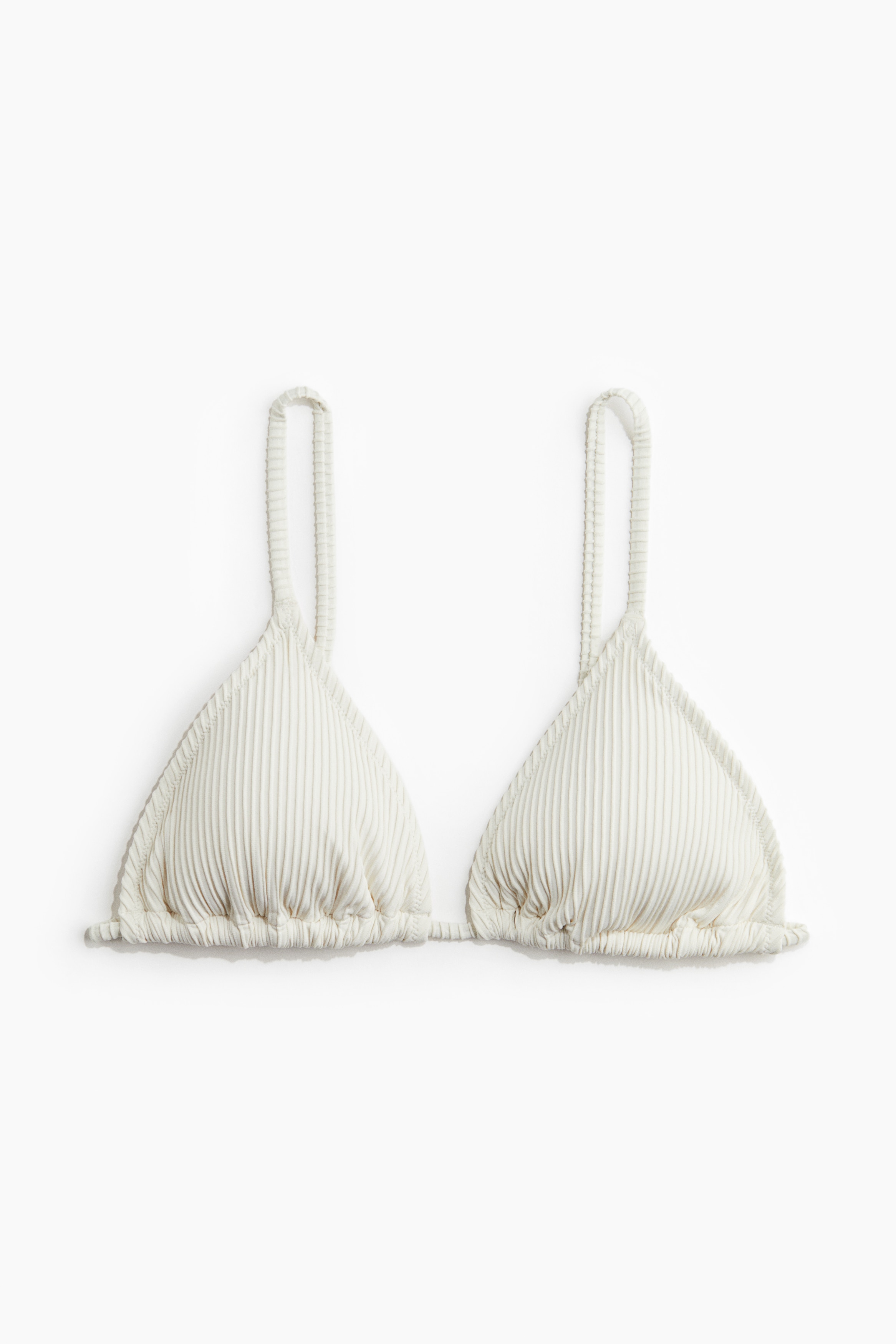 Padded Triangle Bikini Top - White