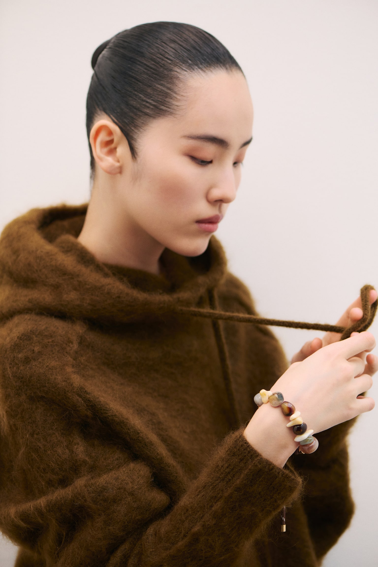 Cord bracelet - Koyu kahverengi - 4