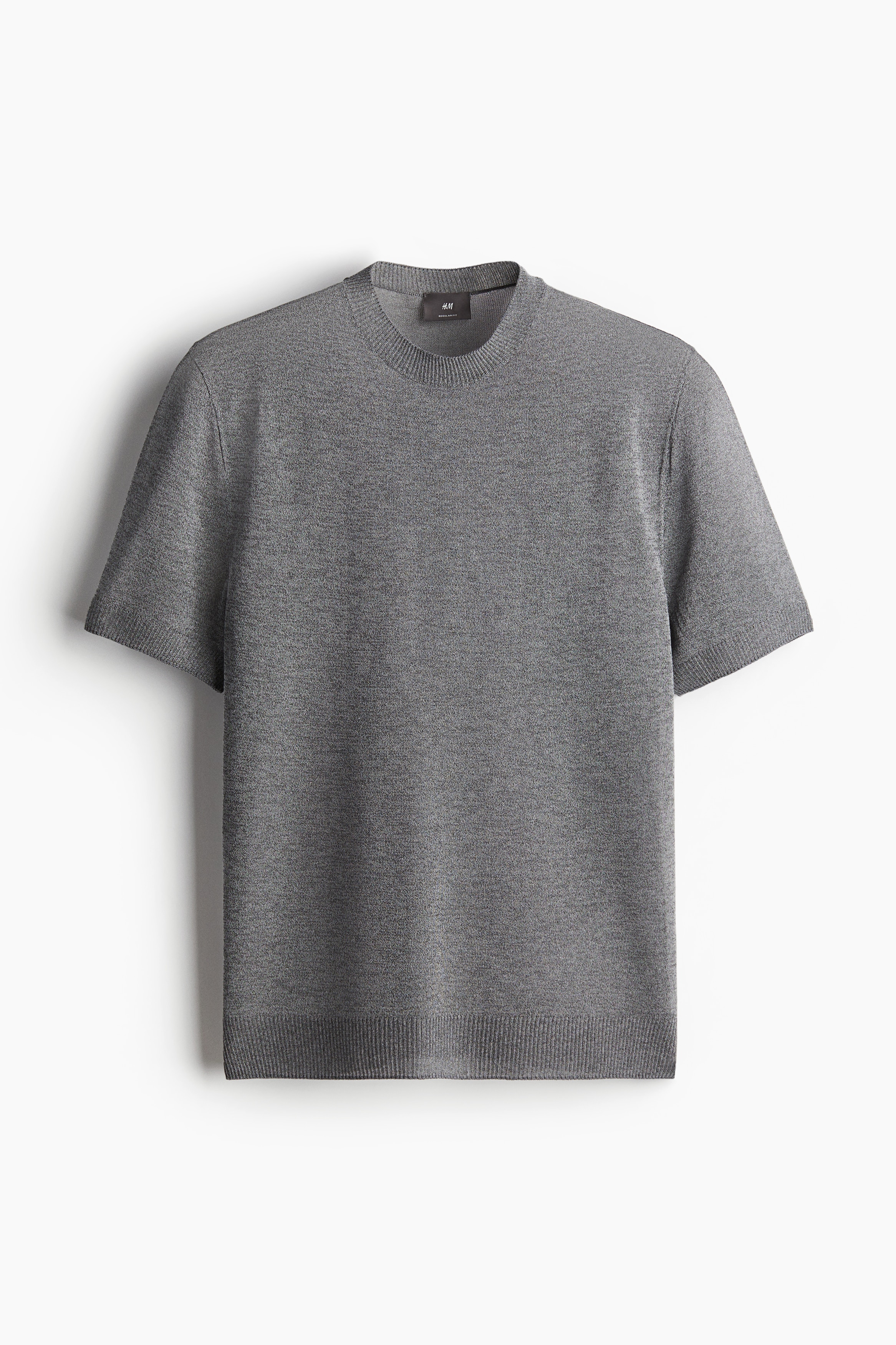 S.S. Crew Neck Shirt - Knit Mesh グレーM S.S. Crew Neck Shirt