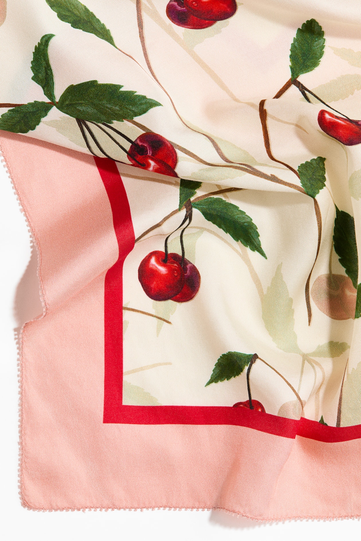 Cherry-Print Silk-Blend Scarf - image 2