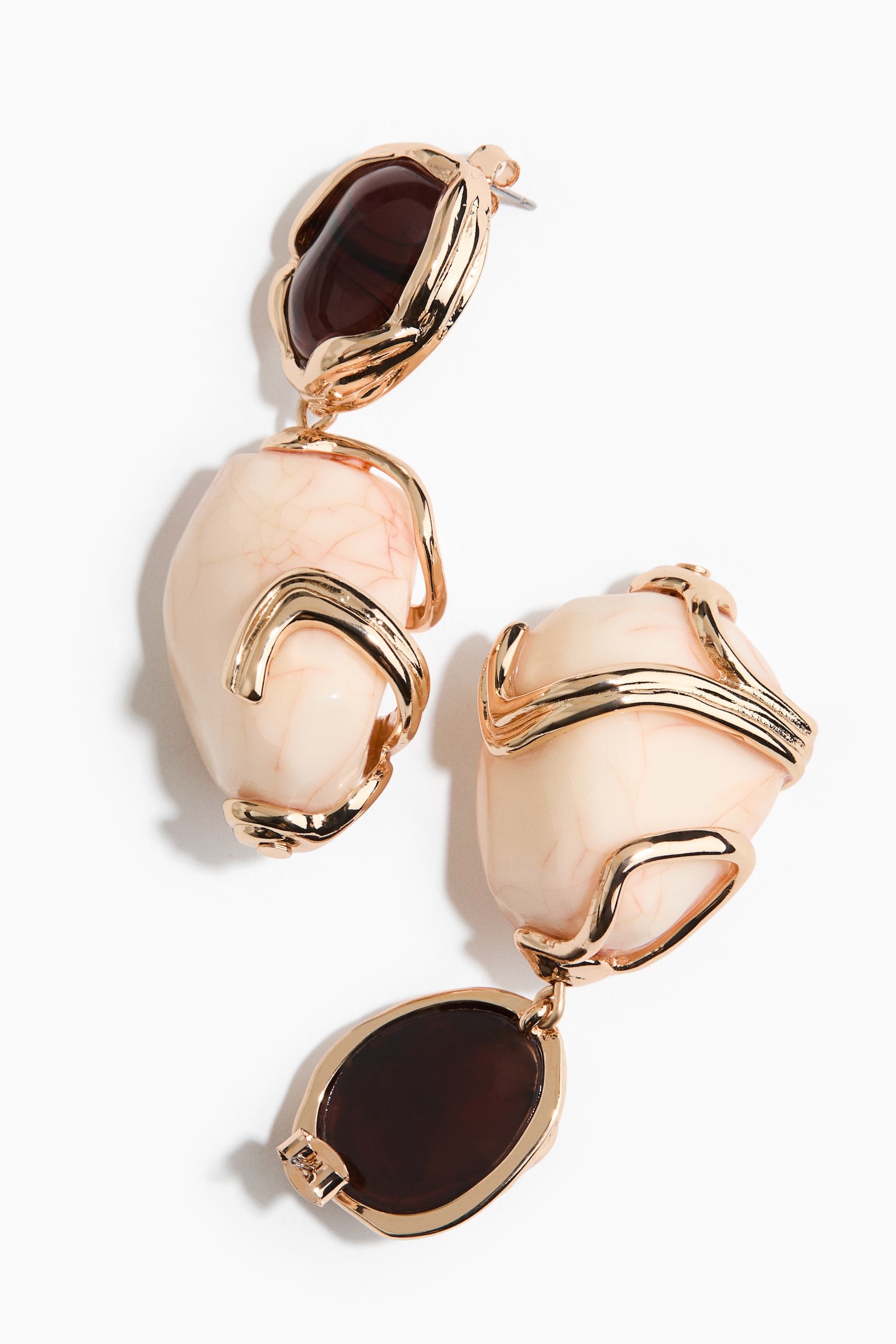 Aretes con colgantes - Dorado - 3