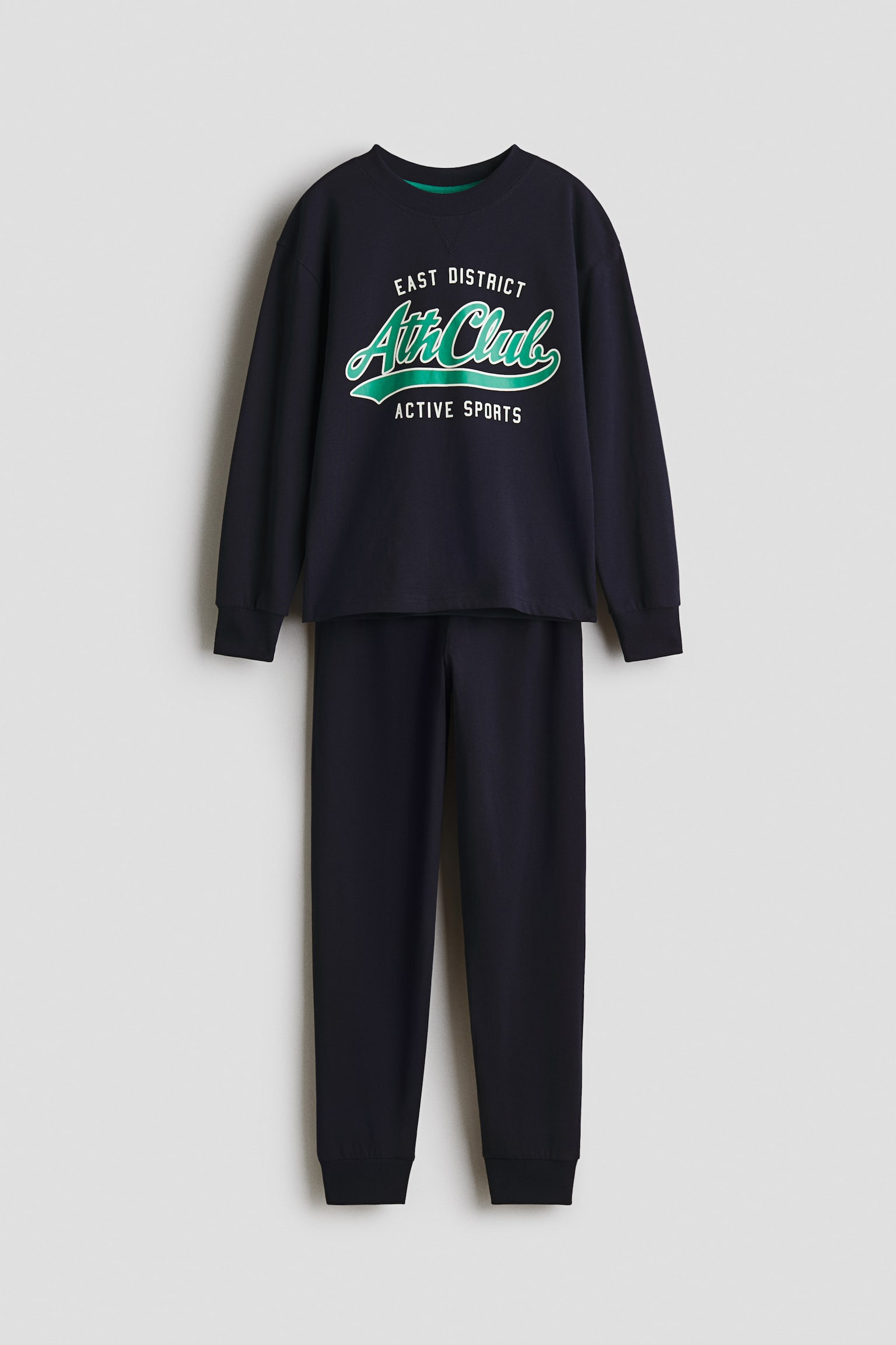 Cotton pyjamas - Navy blue/AthClub/Dark grey/Striped
