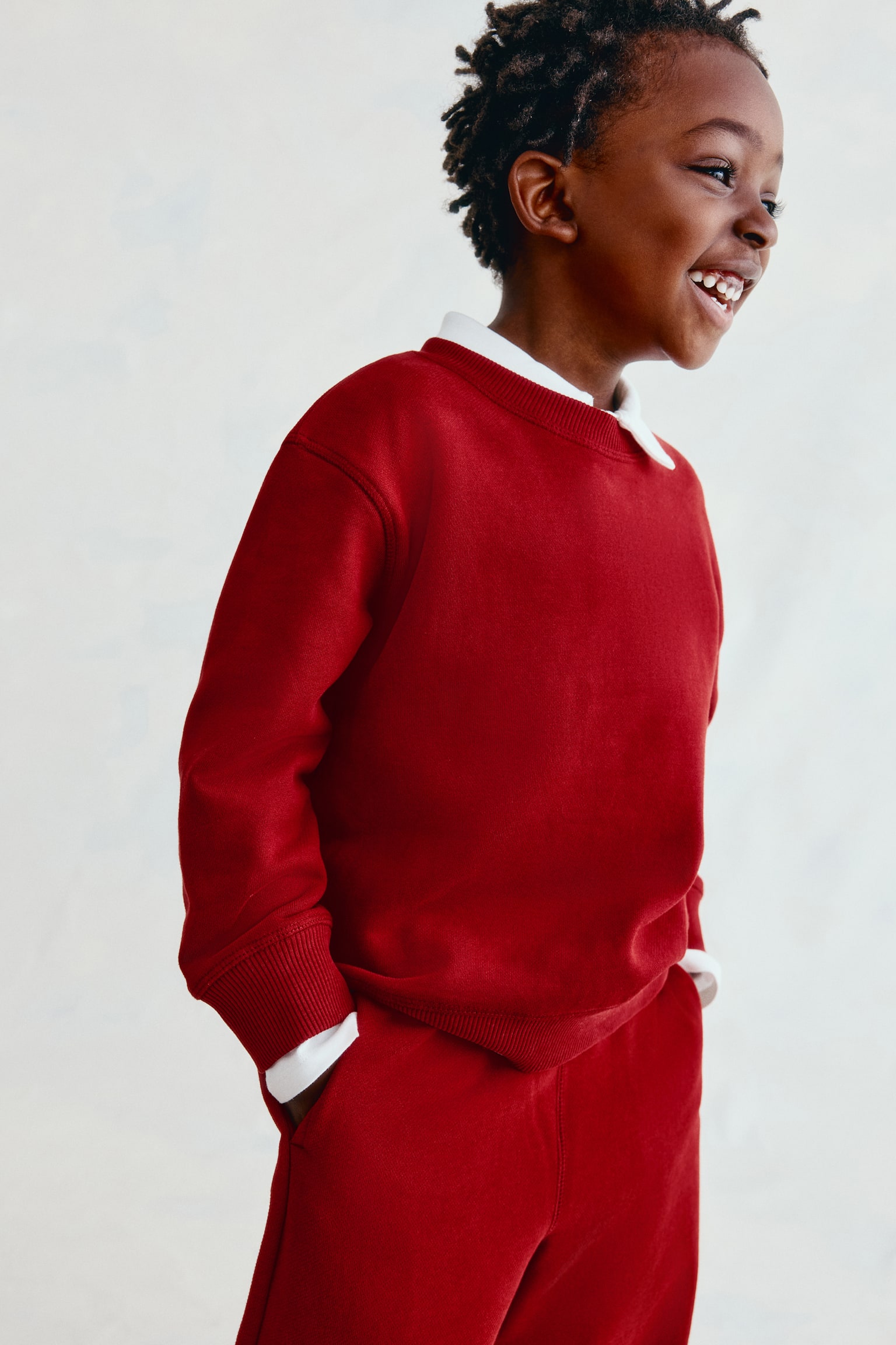 Детские комплекты H&M 2-Piece Cotton Sweatsuit, цвет: Красный — фото 3