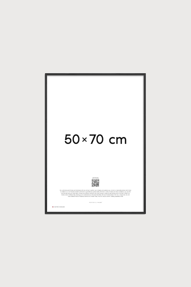 Rama Drewniana - 50x70 - Czarny/Biały/Jasnobrązowy - 1