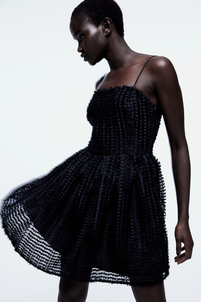 Mini robe texturée - Noir - 3