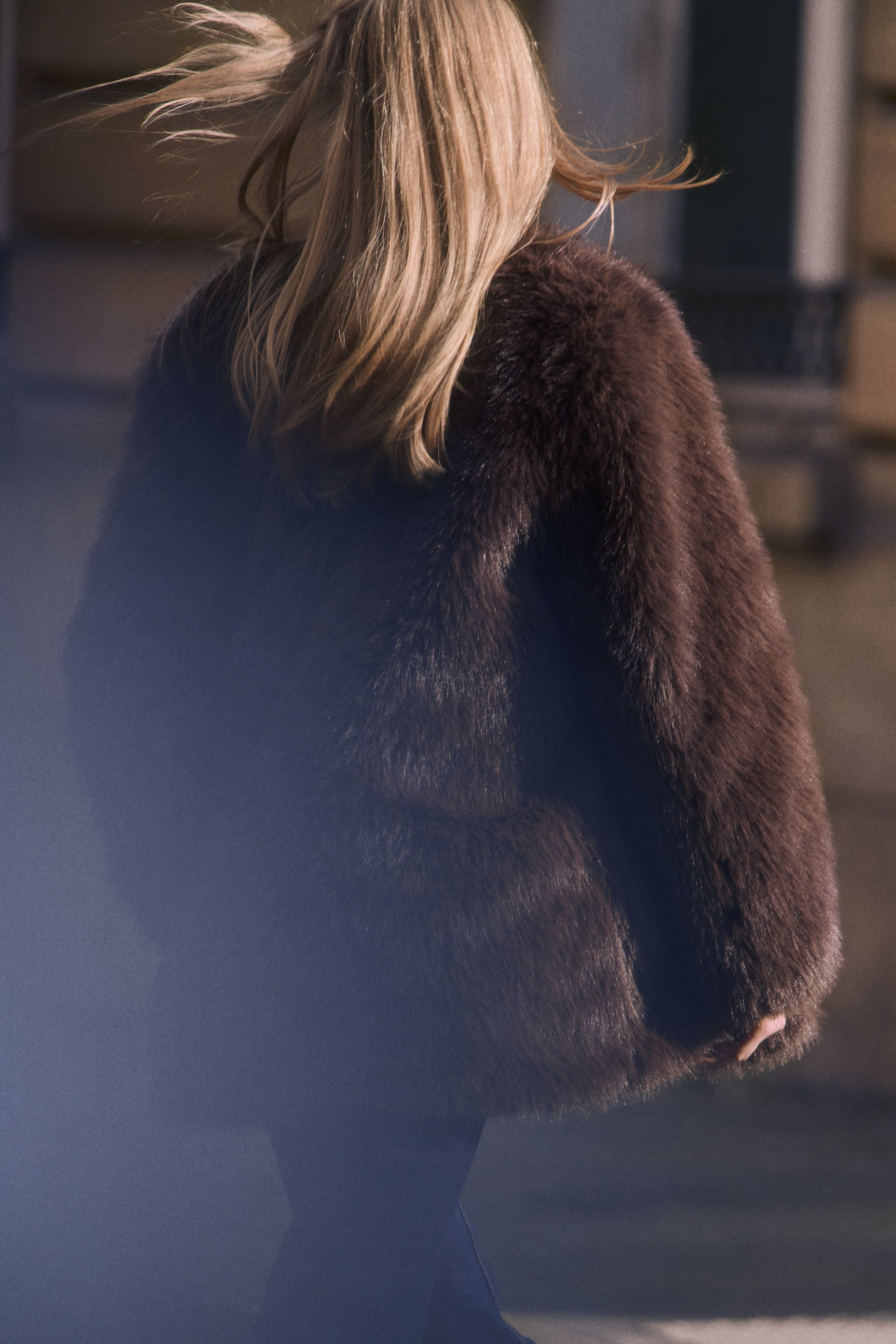 View larger image: Fluffy coat - Dark brown - Ladies | H&M 4