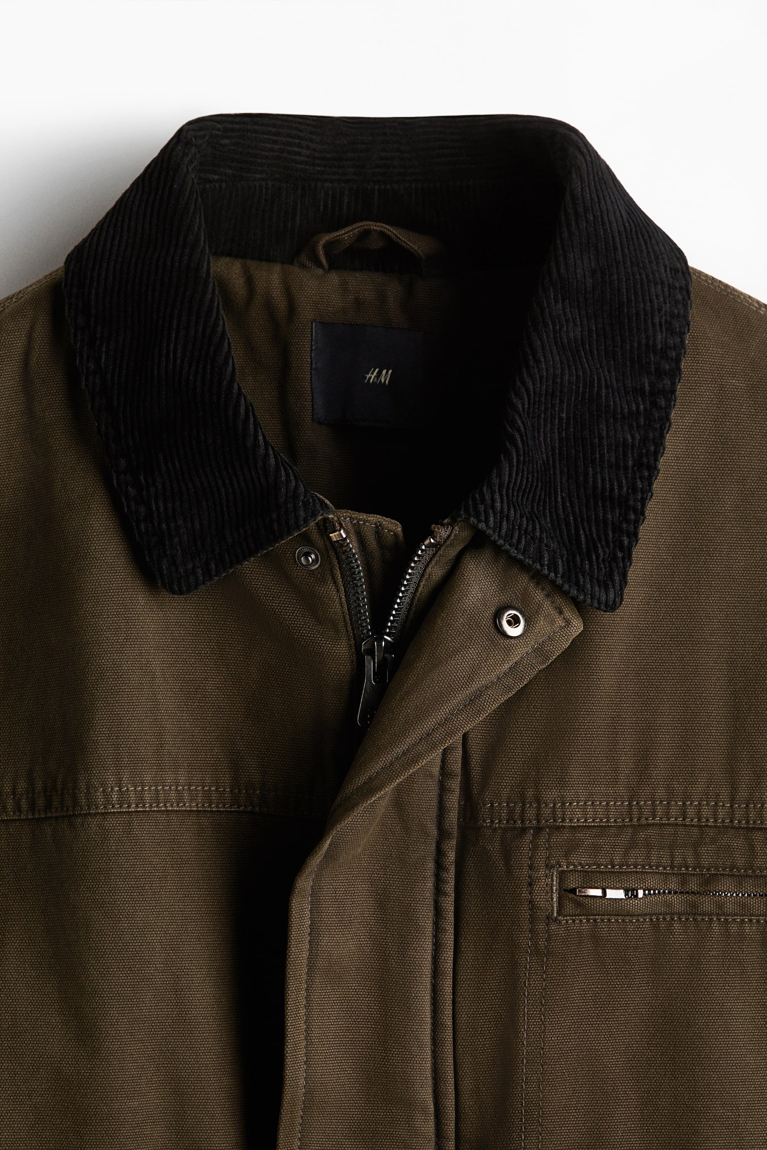 Workwear jacket - Dark khaki green/Dark beige - 8