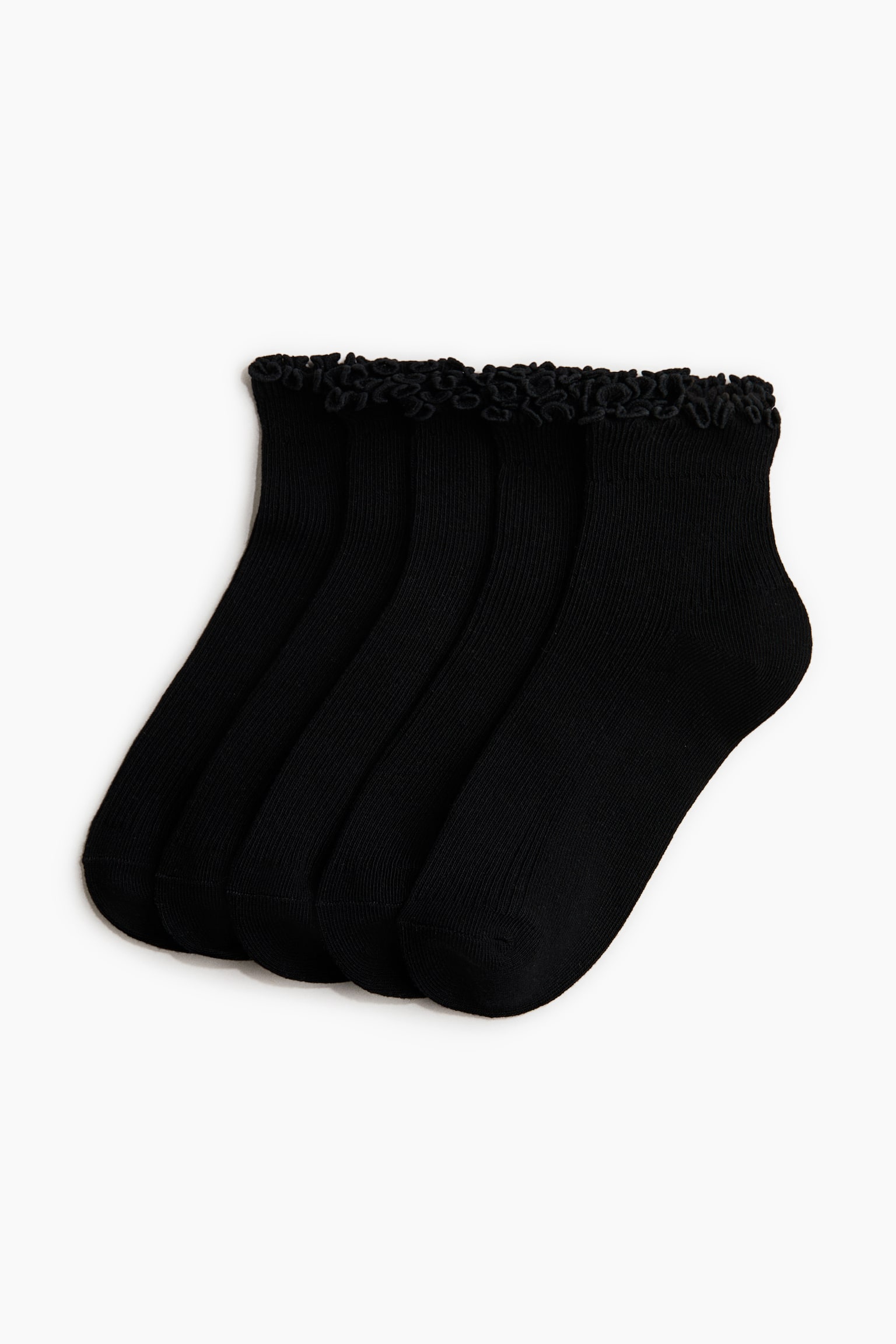 Bộ 5 đôi tất cổ chân - Màu đen