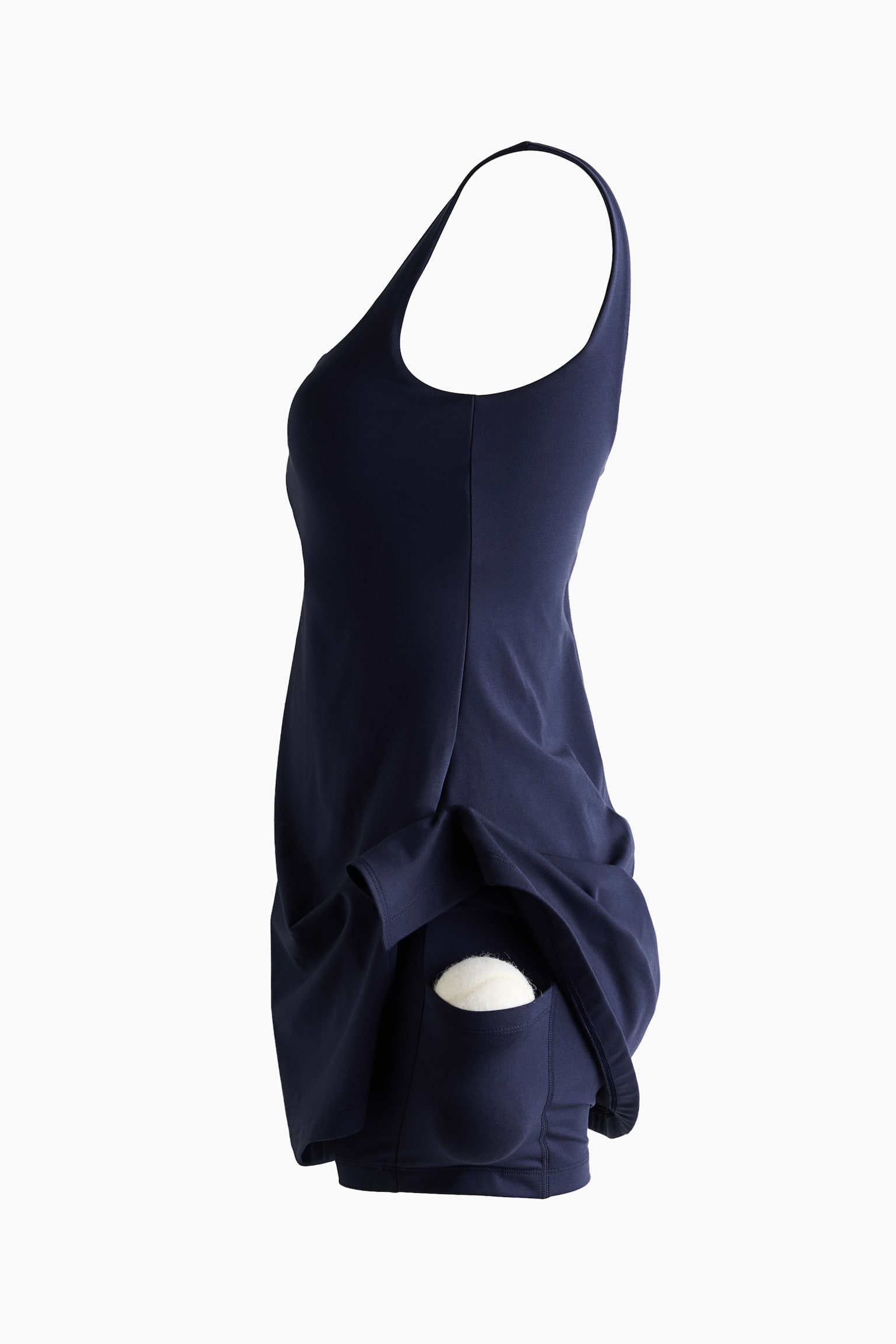 Женское платье H&M Move Tennis Dress with SoftMove™, цвет: Тёмно-синий — фото 2