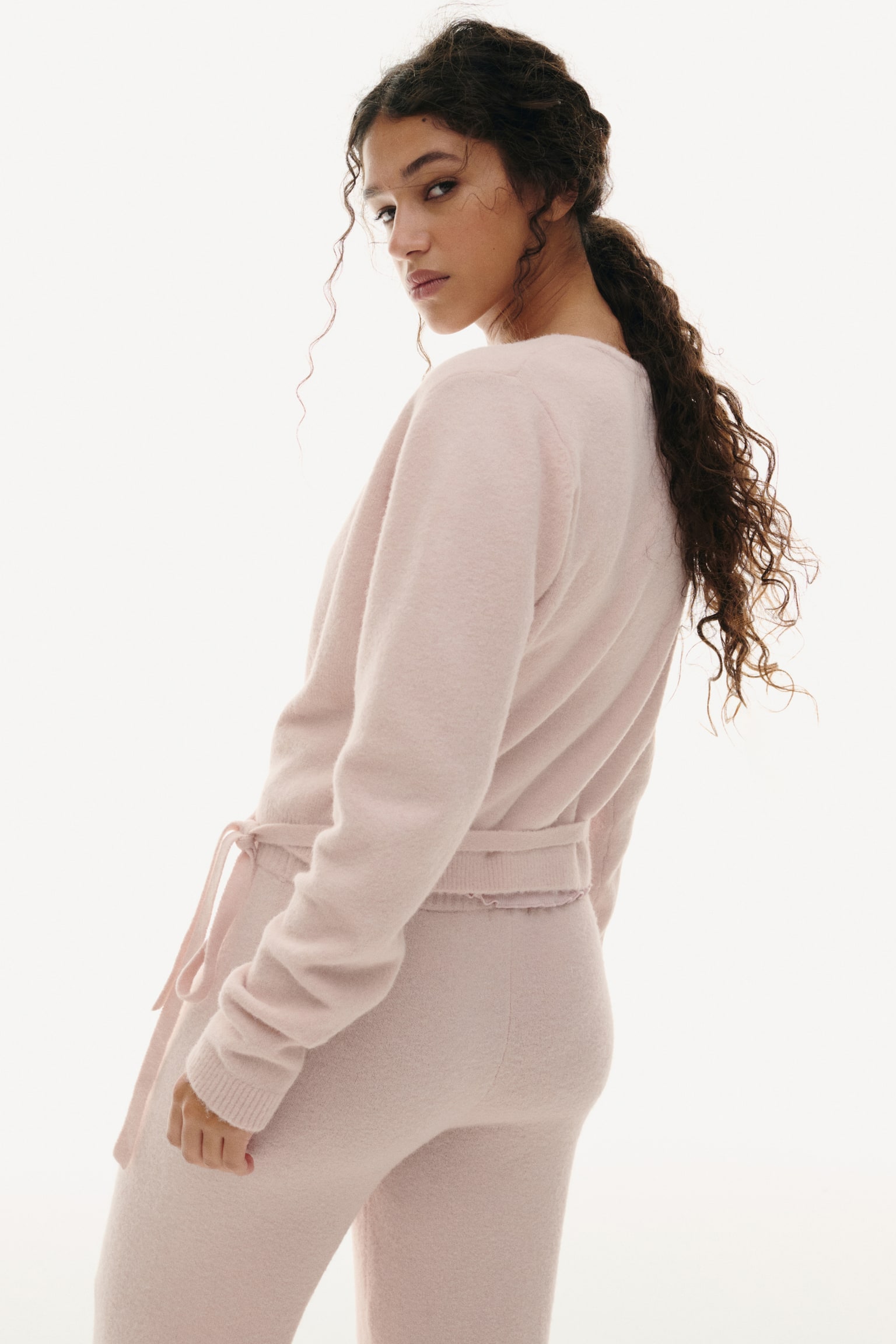 Gerippter Cardigan - Puderrosa - 6