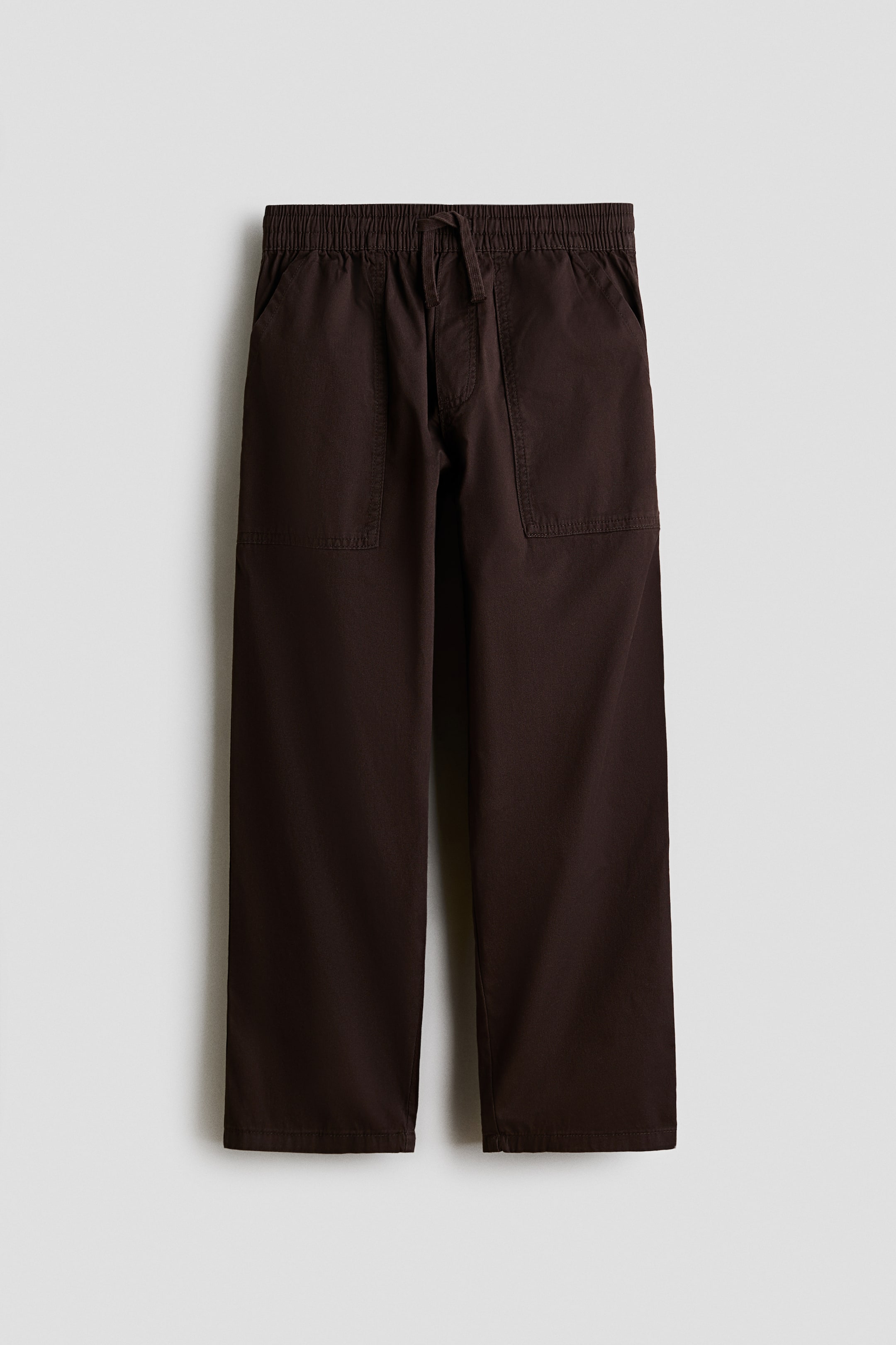 View larger image: Cotton twill trousers - Dark brown - Kids | H&M SG 1