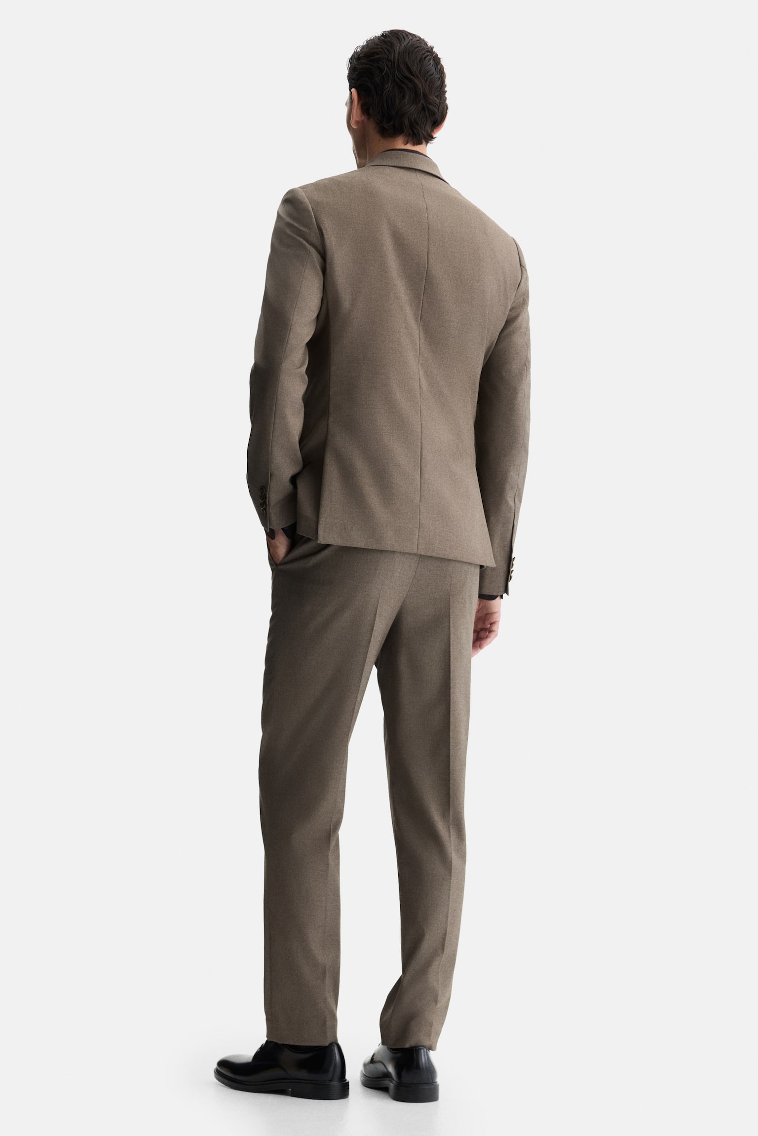 Svečane pantalone Regular Fit - Tamnobež/Dark grey/Crna/Bež - 5