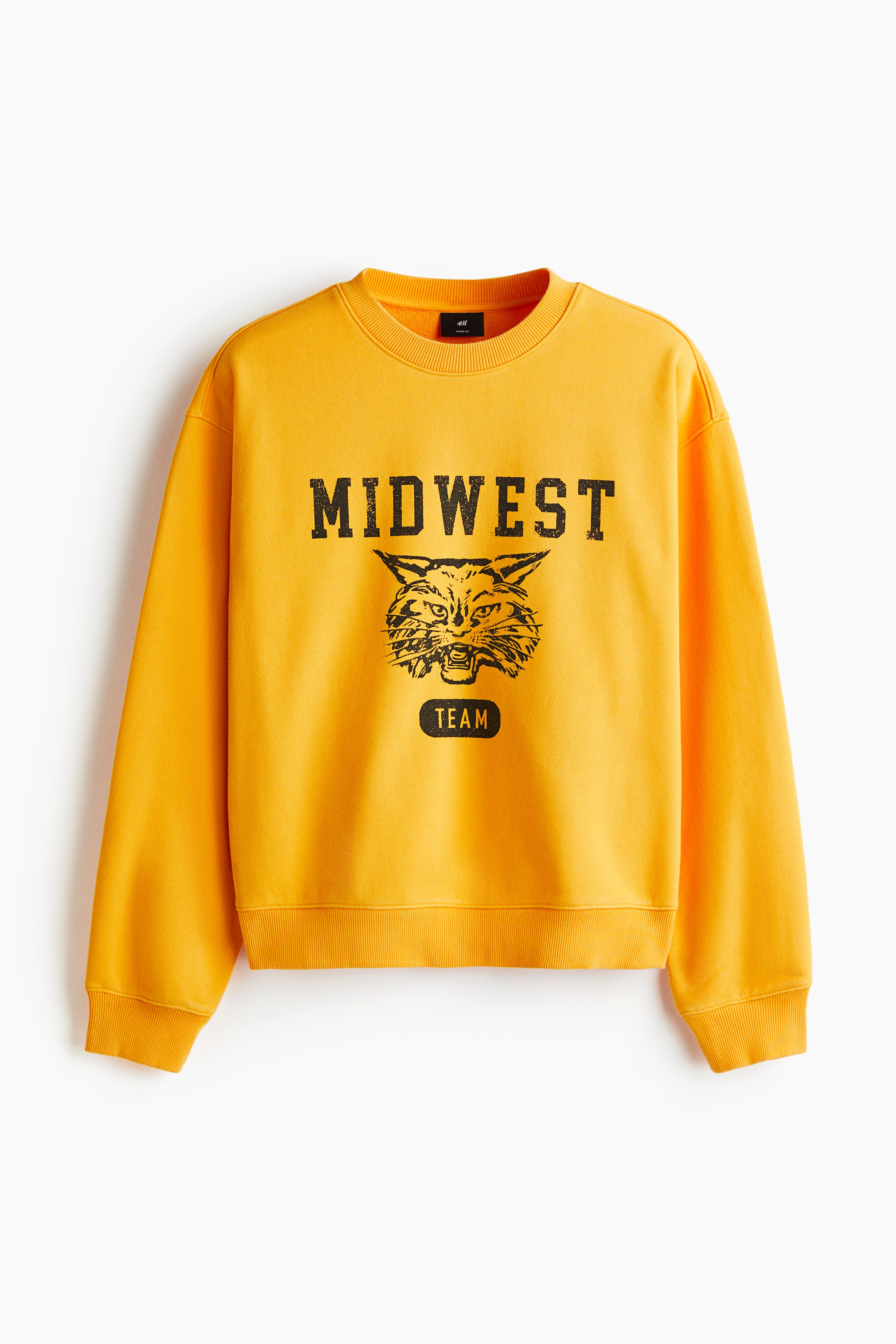 Loose-Fit Printed Sweatshirt - Yellow/Midwest