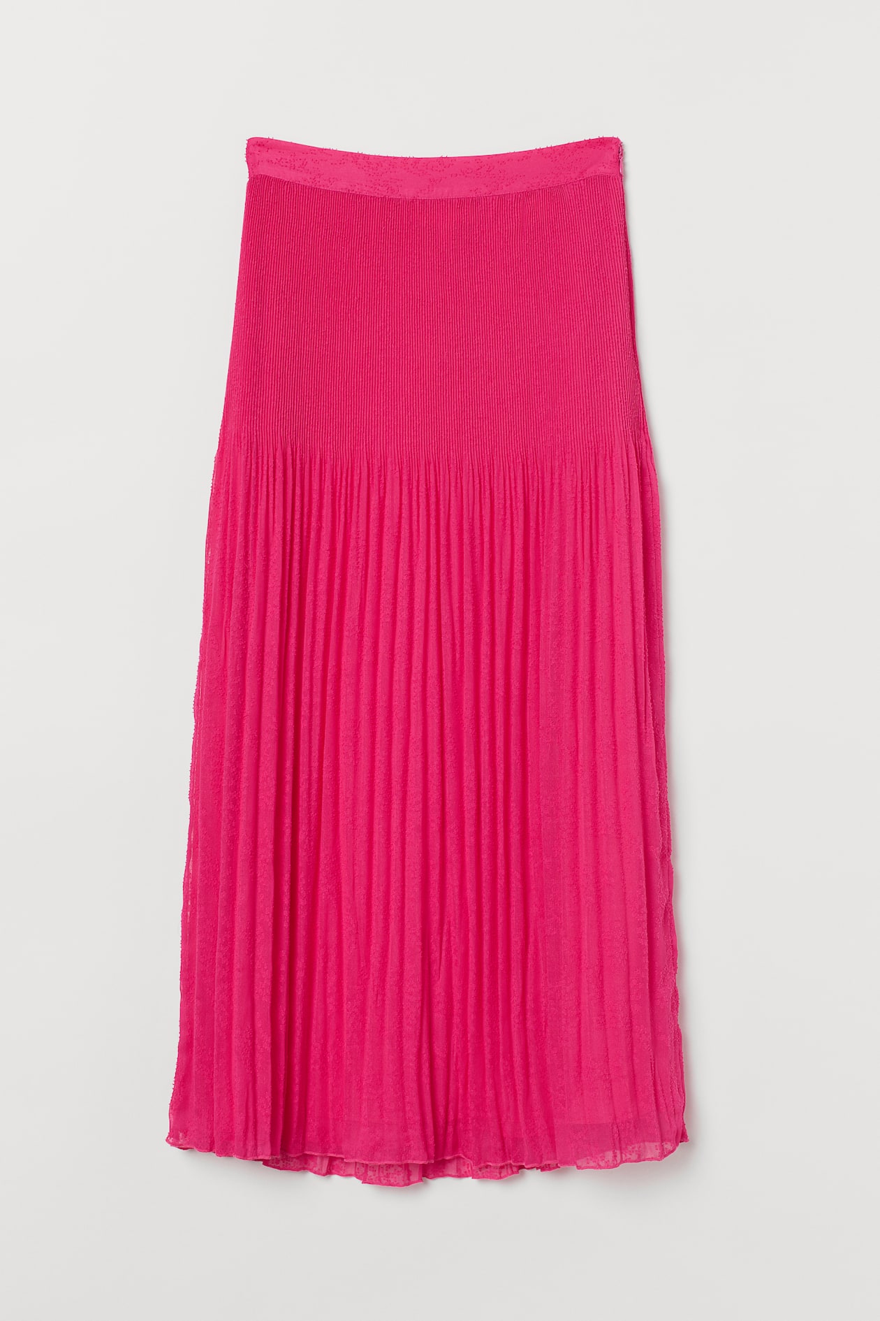 Pleated Skirt - High waist - Long - Cerise - Ladies | H&M US