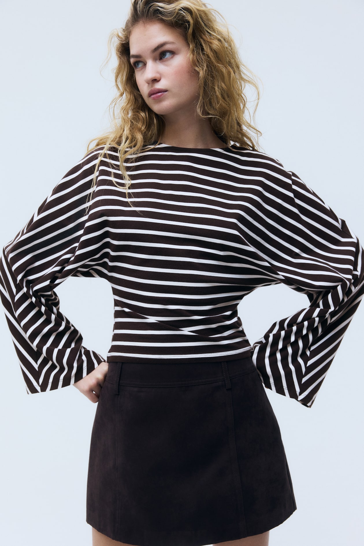 Batwing-Sleeved Jersey Top - image 4