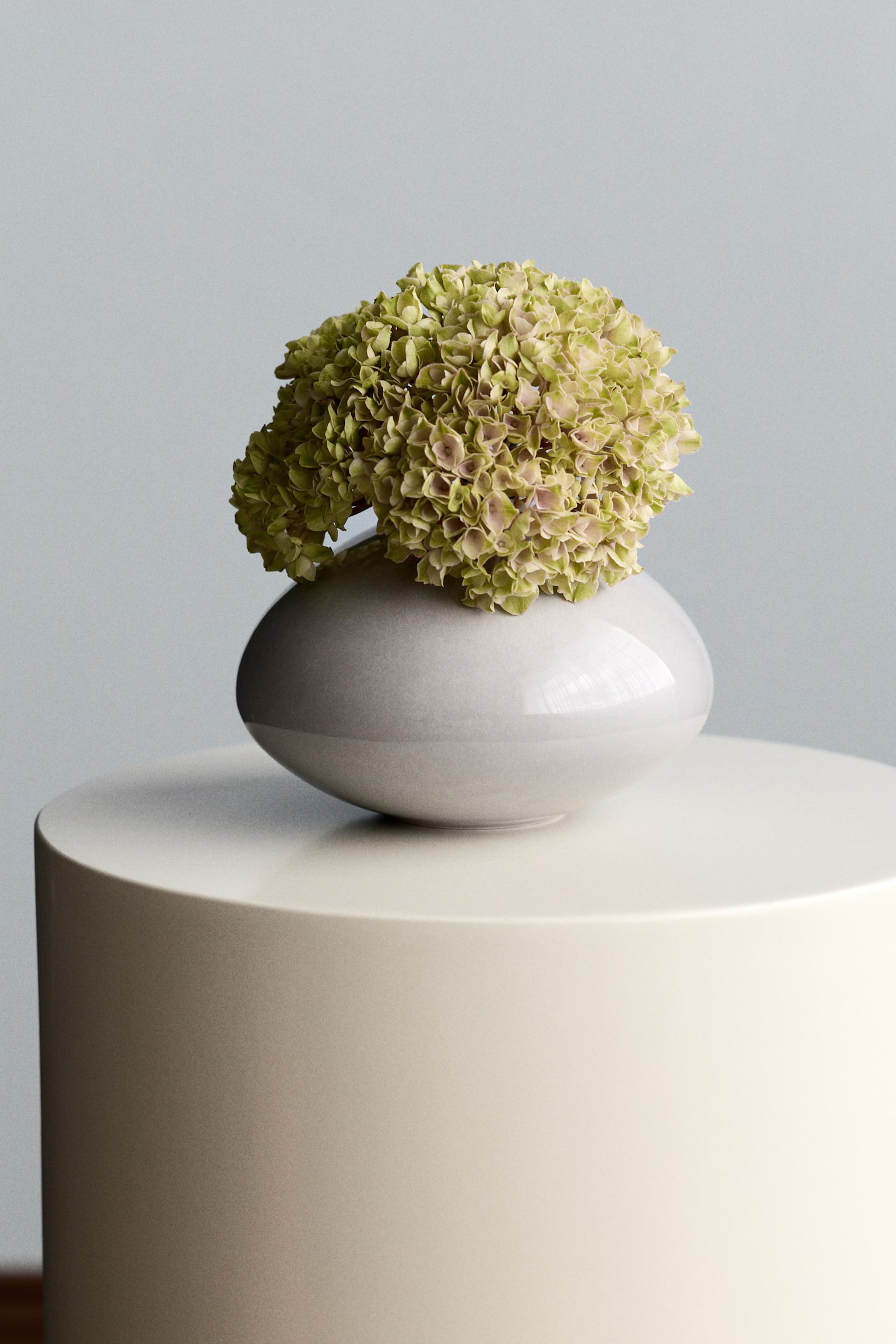 Petit vase en grès cérame - Bleu ancien clair/Grège - 1