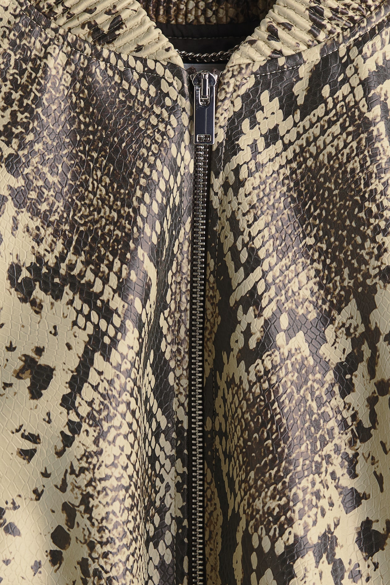 Snakeskin-Print Bomber Jacket - image 2