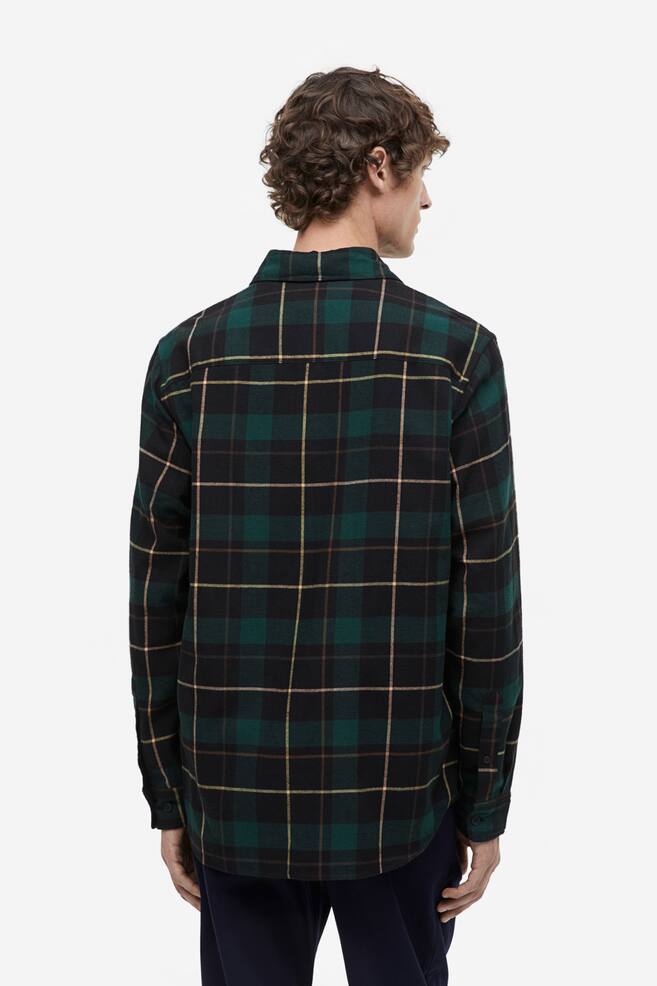 Skjorte i flonel Regular Fit - Mørkegrøn/Ternet/Blå/Ternet/Brun/Ternet - 4