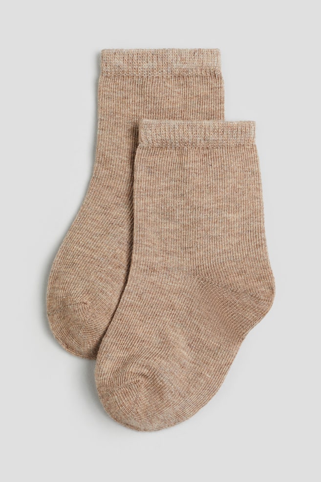 10-pack socks - Beige marl/White - 3