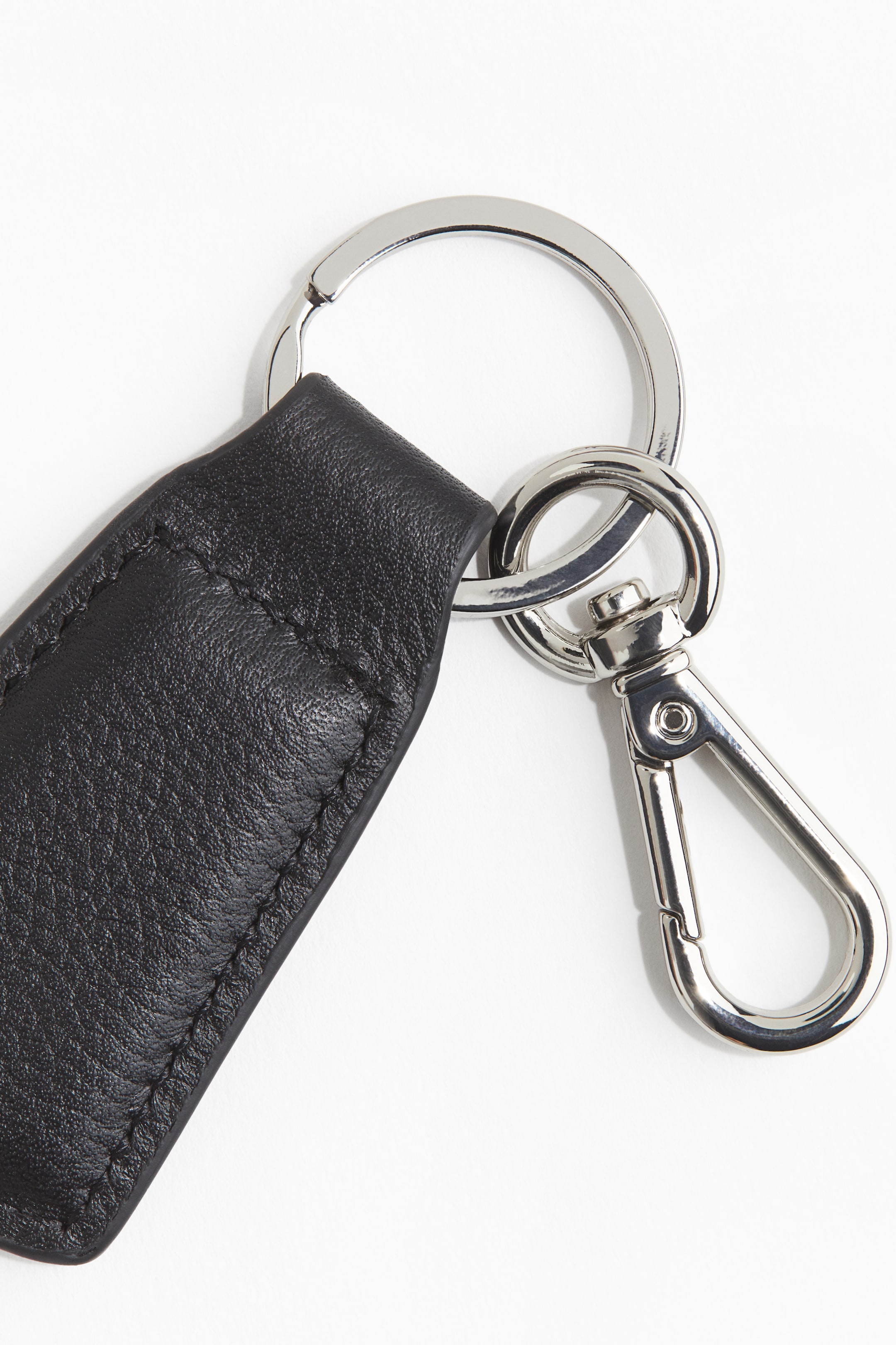 Keyring with leather strap - Black - Men | H&M GB 2