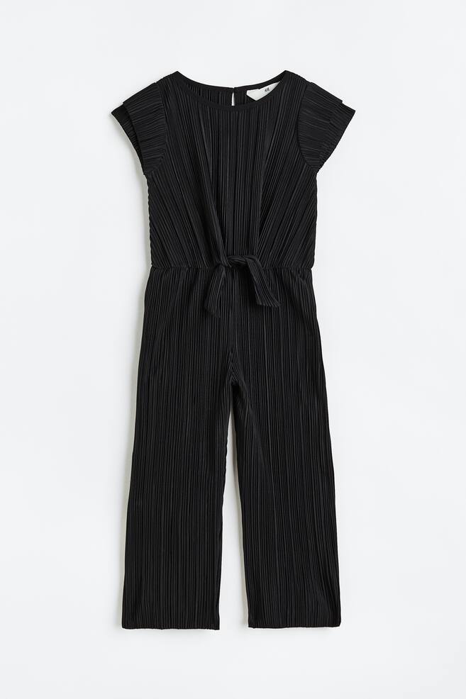 Pleated jumpsuit - Black - 1
