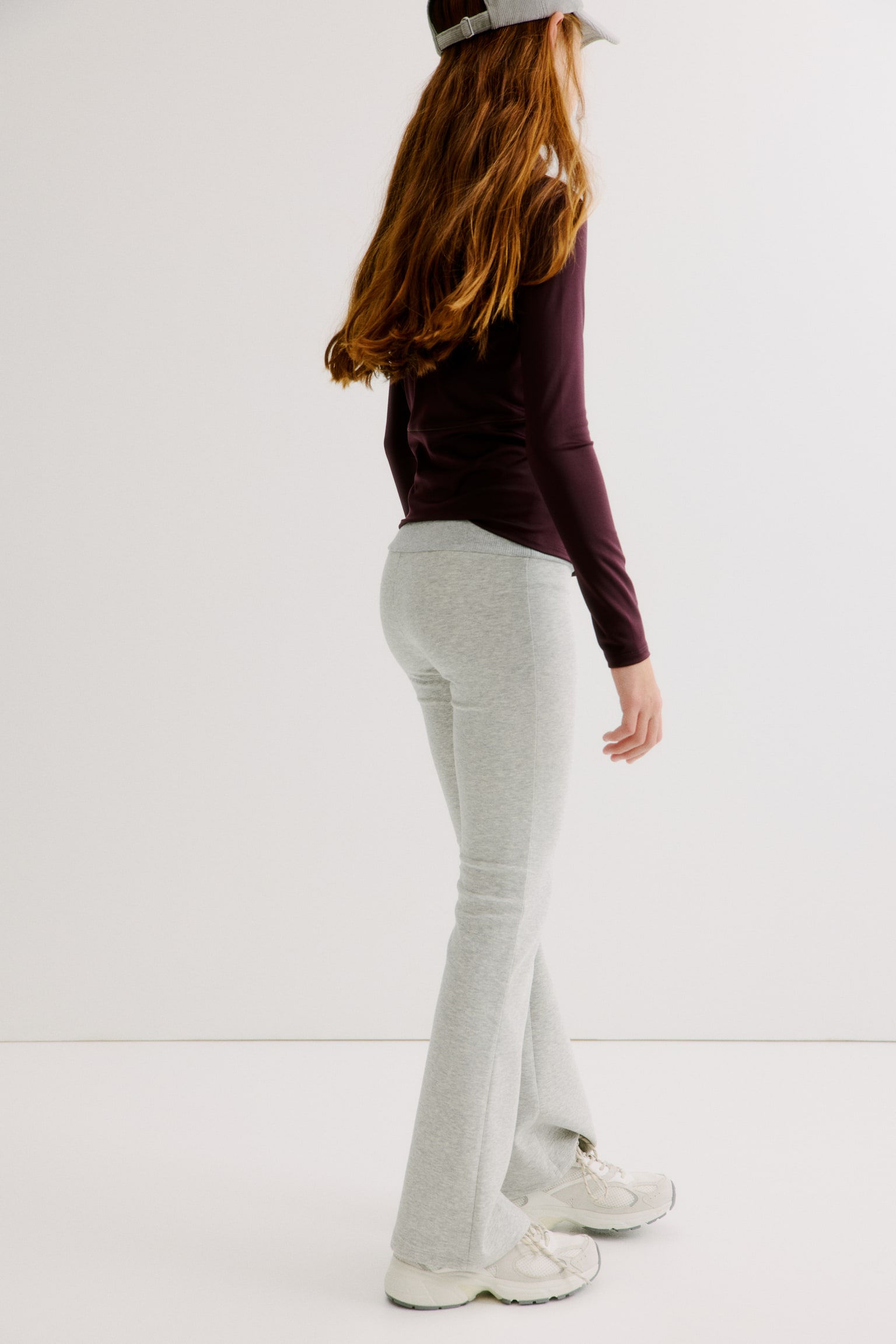 Flared sports leggings - Light grey marl - 5