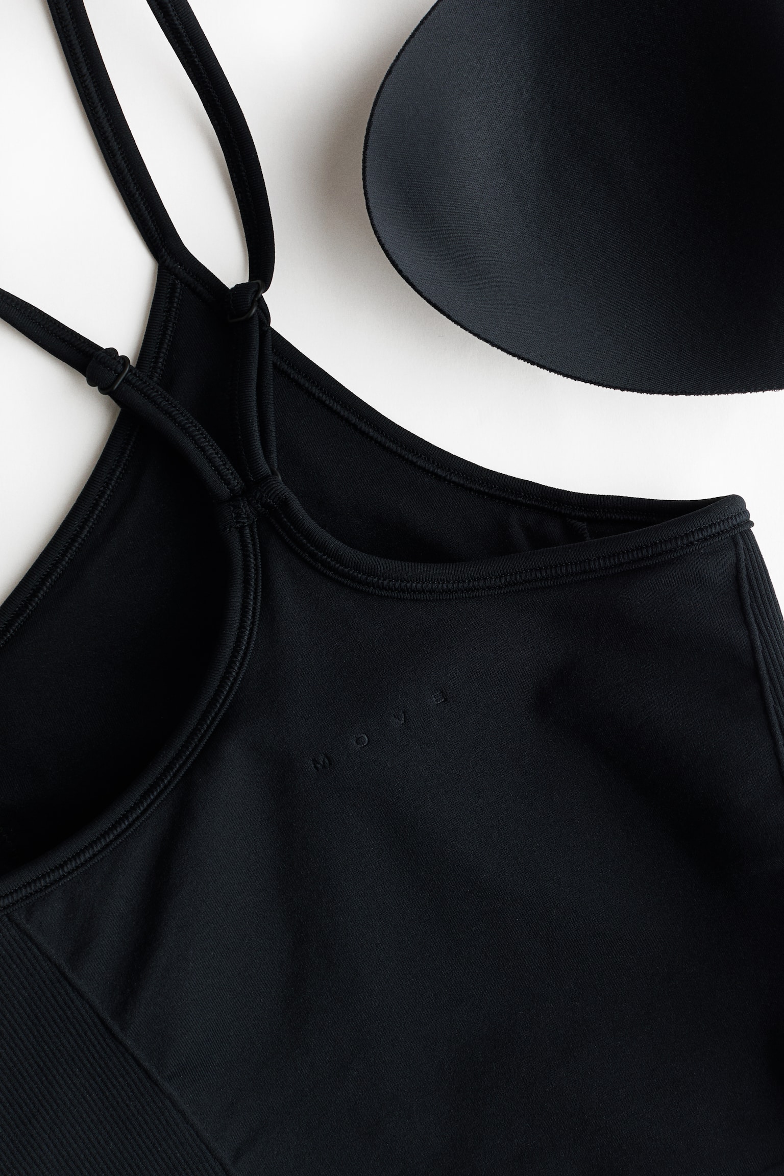 Женский топ H&M Seamless Sports with DryMove™, цвет: Чёрный — фото 7