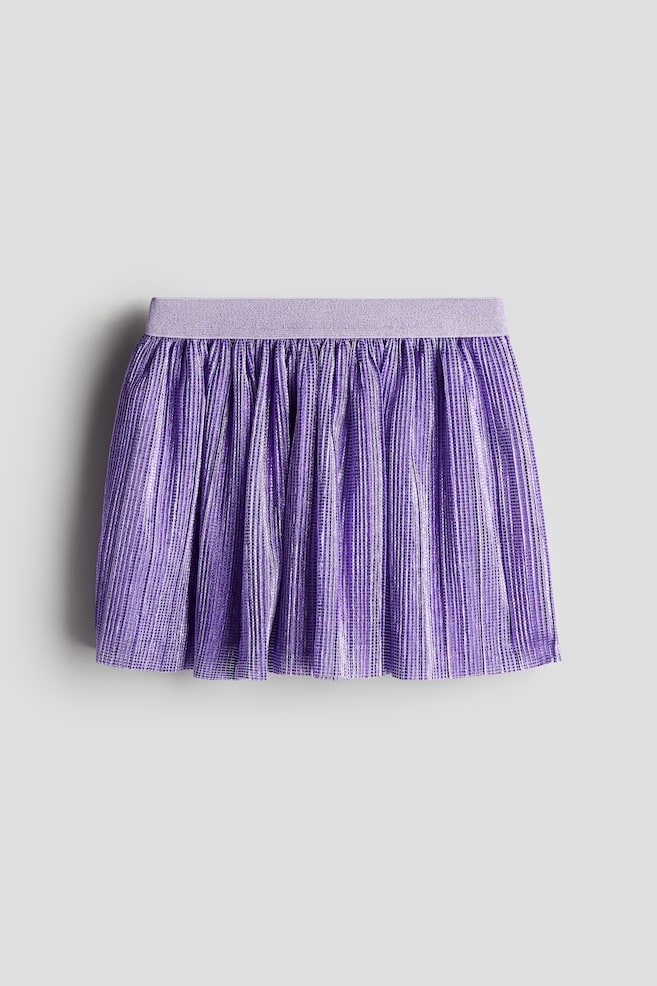 Metallic-shimmering skirt - Purple - 1