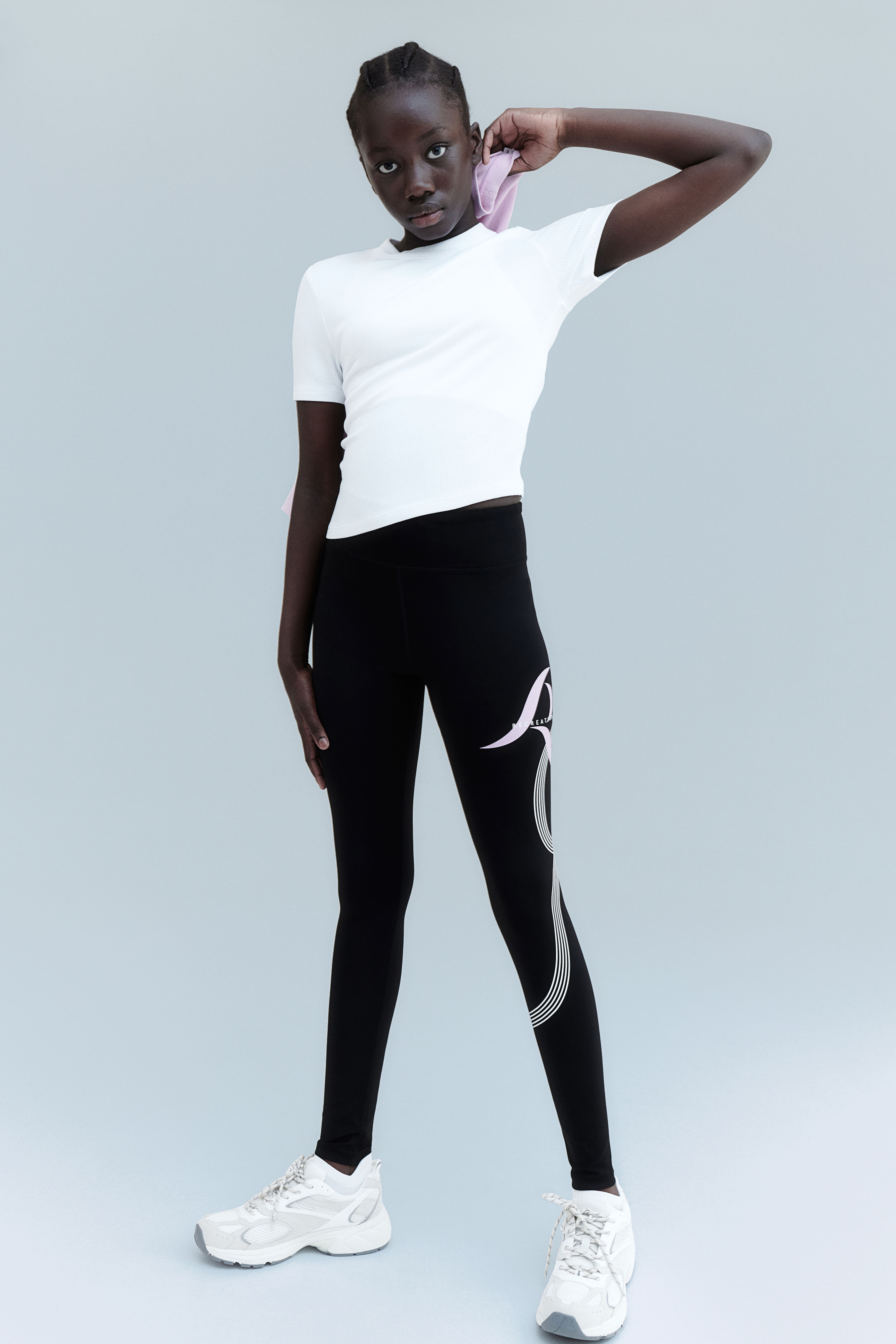 Leggings Sport Fille Entrainement Course Modeles courts Plus H M CA H M CA