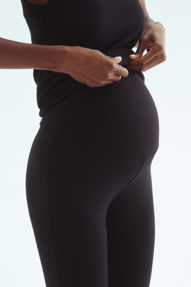 MAMA Pantaloni svasati in jersey-Nero - 5