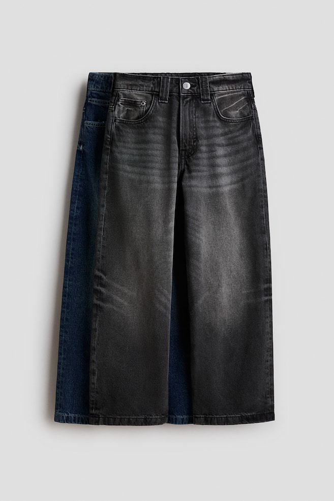 2er-Pack Baggy Fit Jeans - Dunkles Denimblau/Denimschwarz/Helles Denimblau/Denimblau/Helles Denimgrau/Denimblau - 1