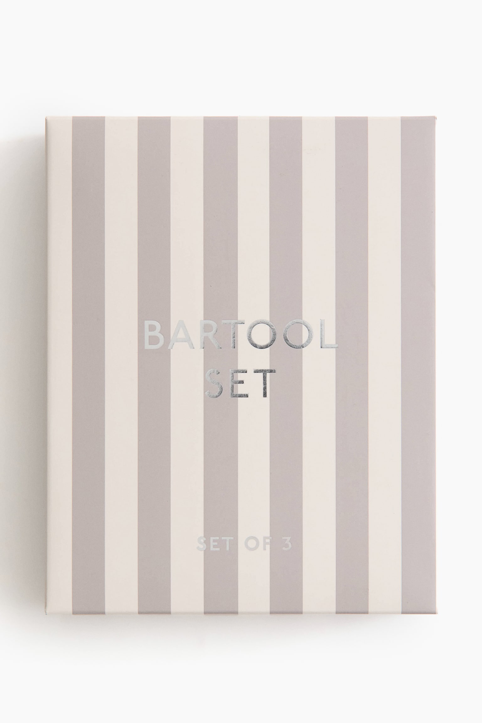 Trojdílná barová sada - Stříbrná - 3