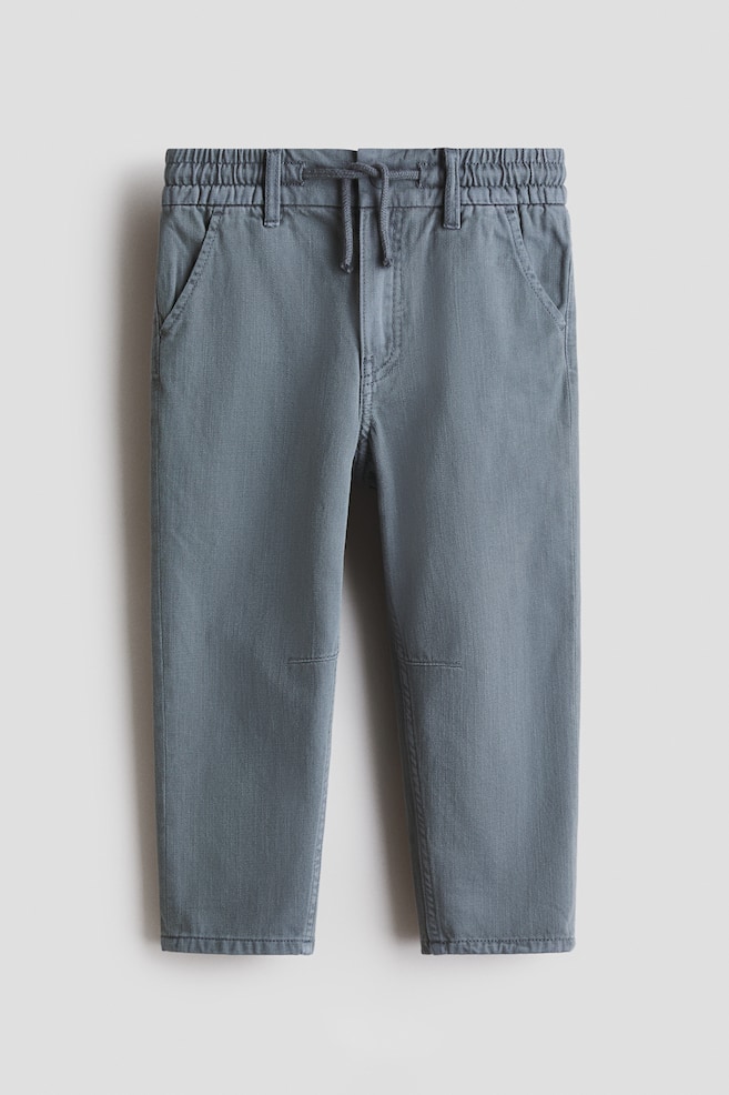 Washed Cotton Twill Pants - Gray/Beige/Brown - 1