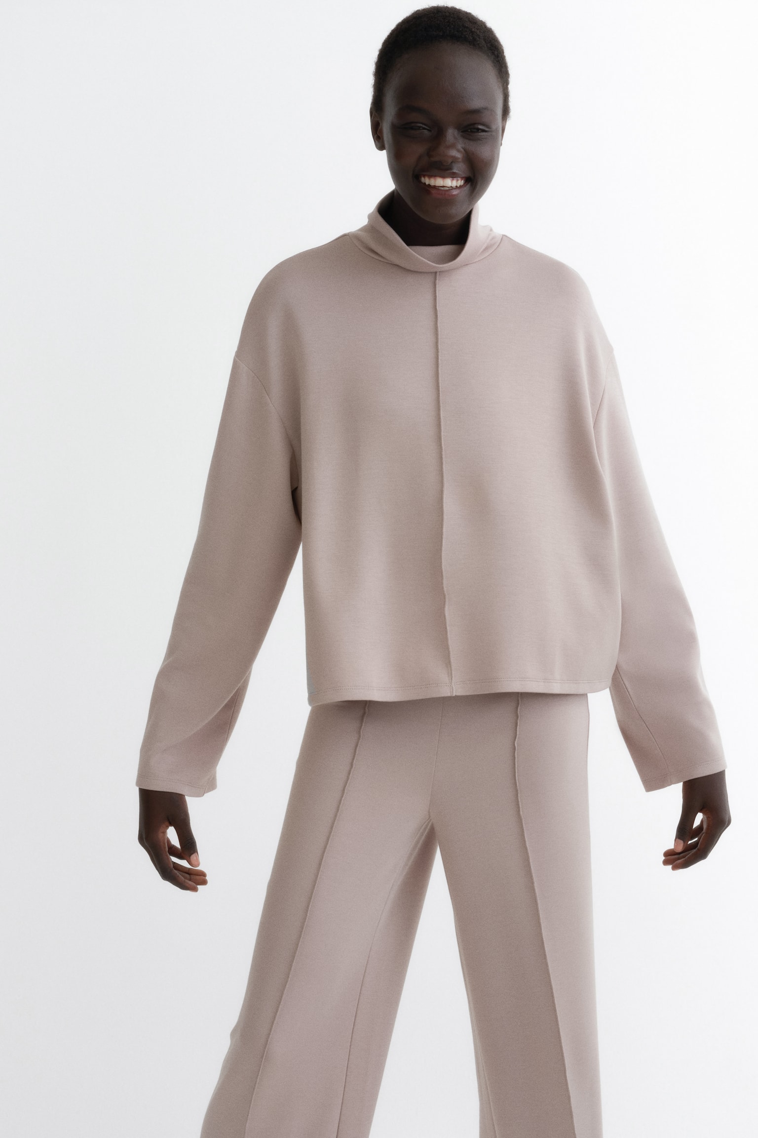 2-piece top and trousers set - Light mole/Navy blue - 5