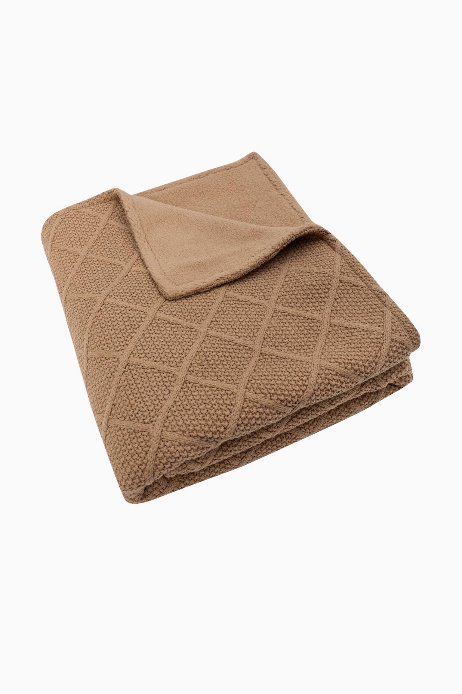 Blanket 100x150 - Cosy Knit - Biscuit/Oatmeal/Wild Rose/Ivory/Wild Rose/Sea Green/Ivory/Sea Green/Ivory/Check Knit/biscuit/Check Knit/oatmeal - 4