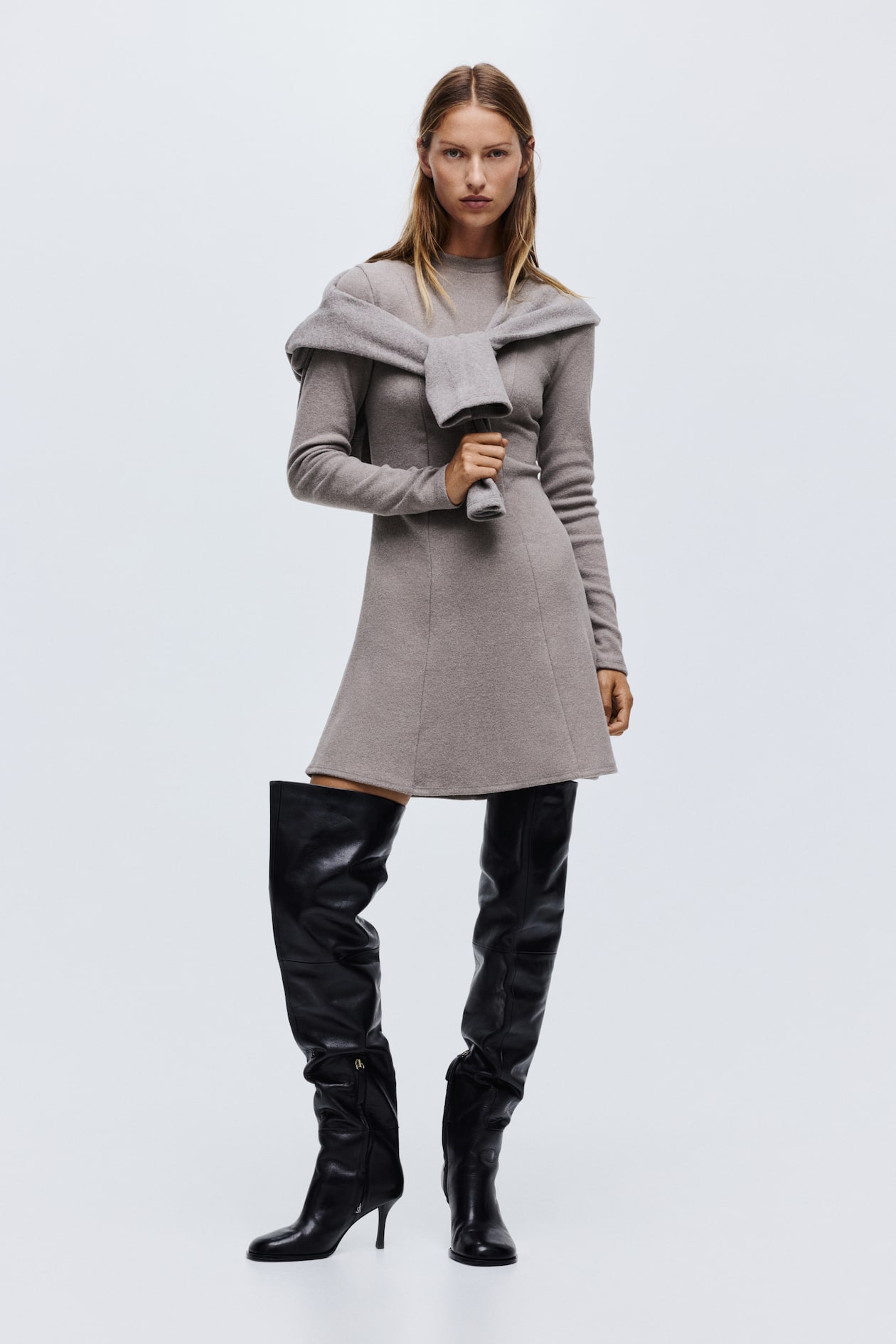 Knit Mini Dress - image 4