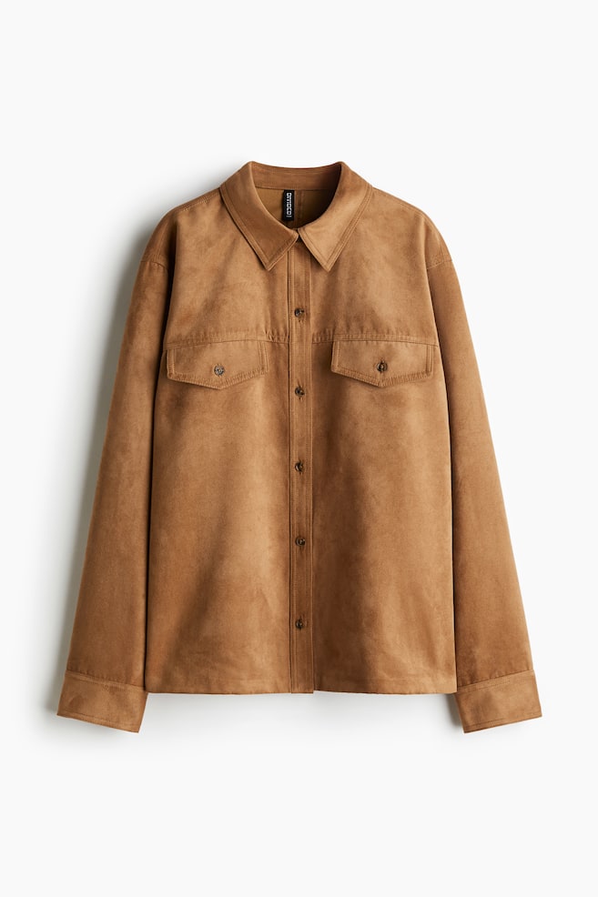 Napped shirt - Dark beige - 1