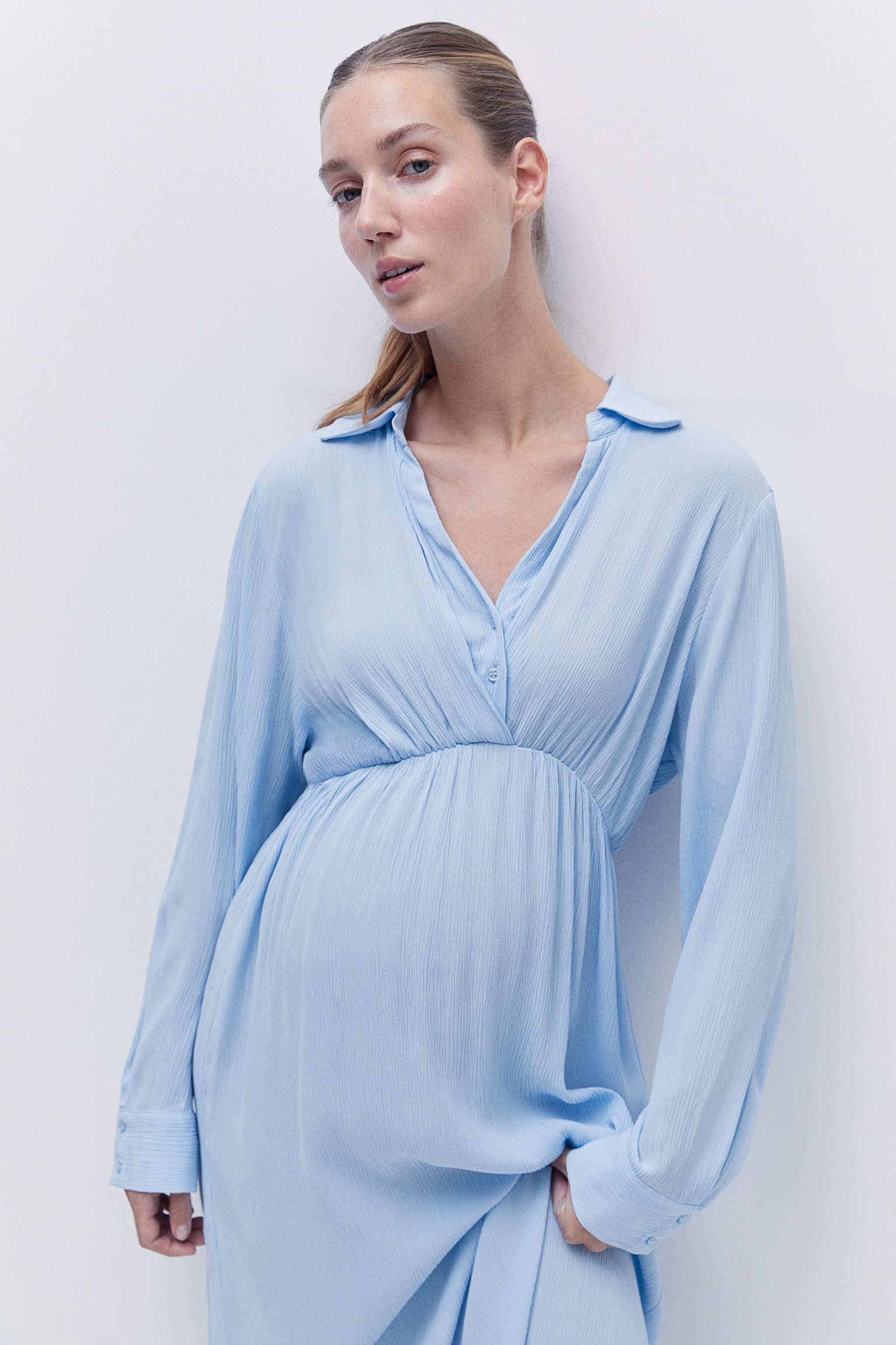 MAMA Before & After Nursing Dress - Light blue/Dusty pink/Light greige/Black - 4