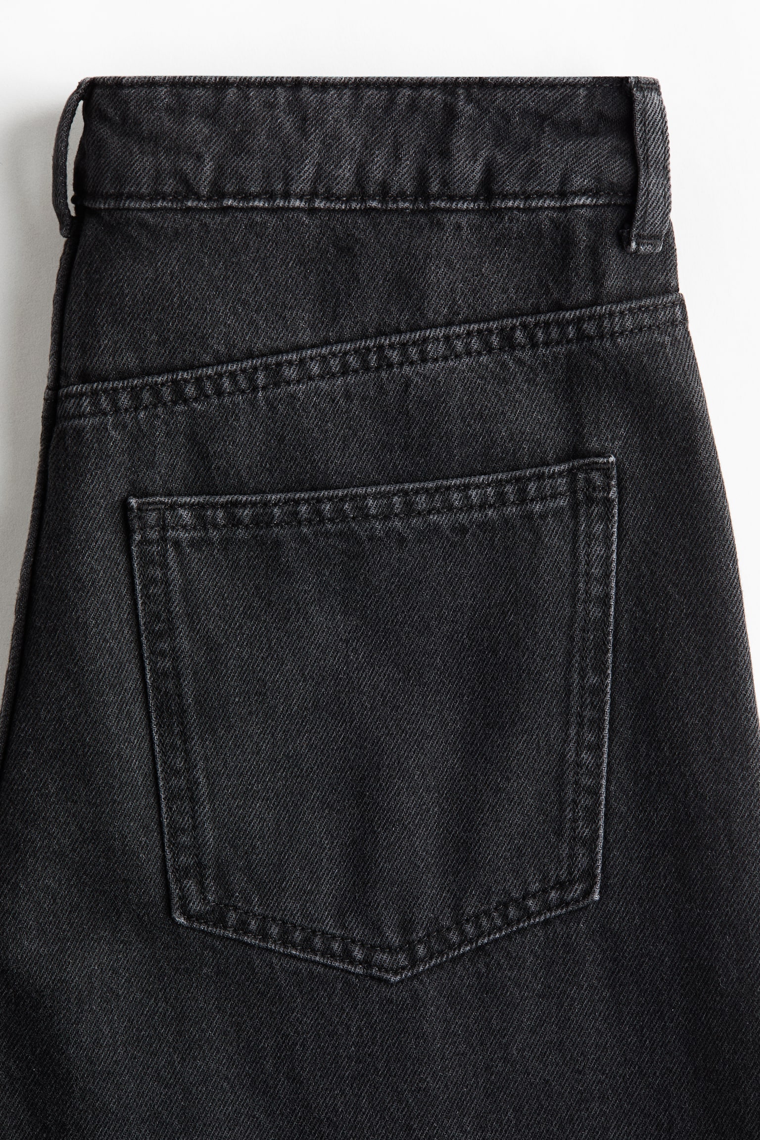 Barrel Leg High Waist Jeans - Ausgewaschenes Schwarz/Denimblau/Hellgraumeliert - 6