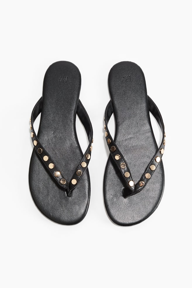 Tongs cloutées - Noir - 1