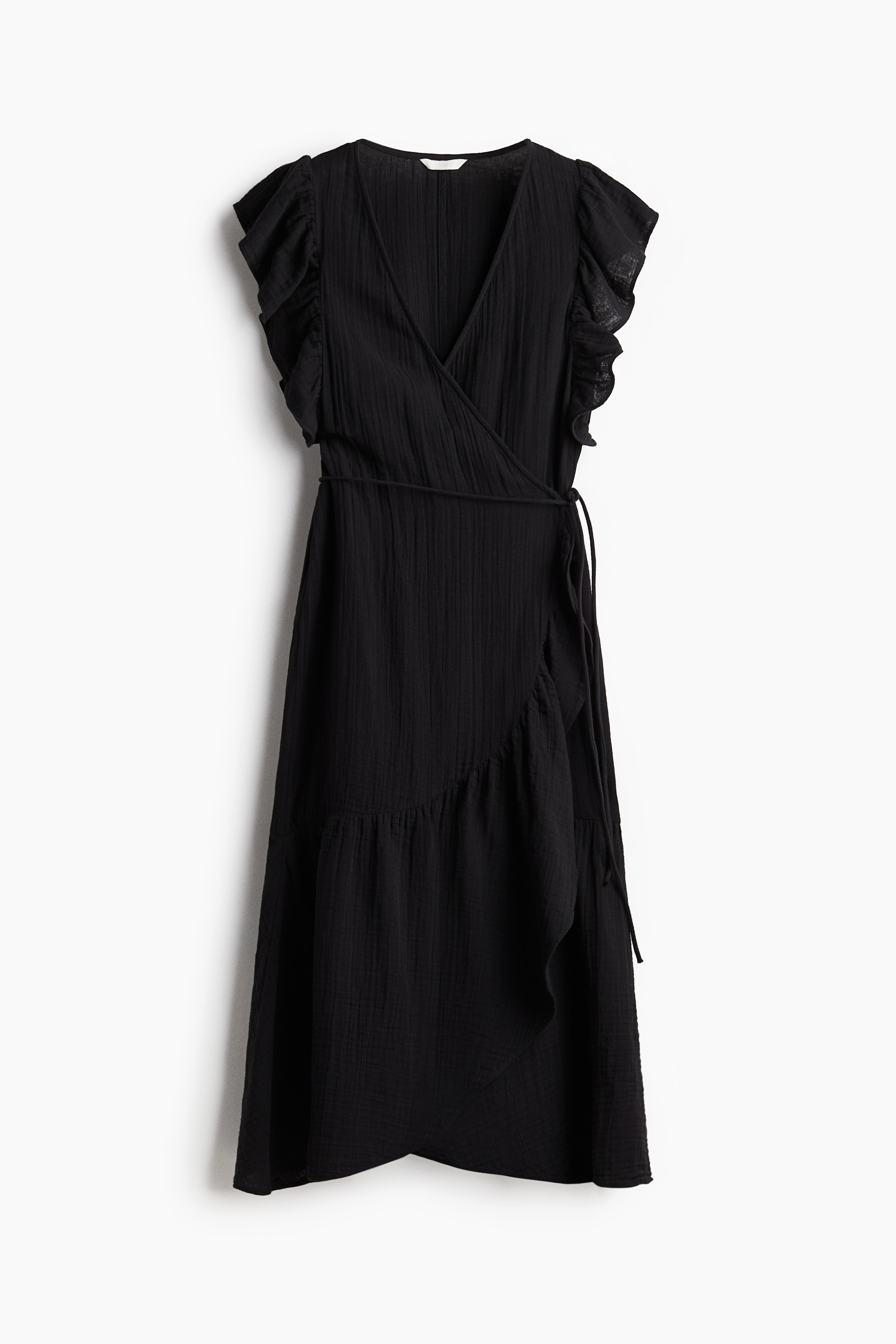 Muslin Wrap Dress - Black