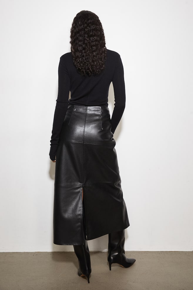 Coated skirt - Black - 3