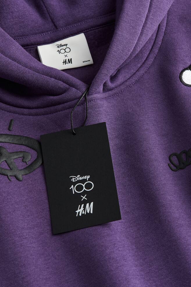Oversized Fit Hoodie - Dark purple/Disney100/Black/Disney100 - 4