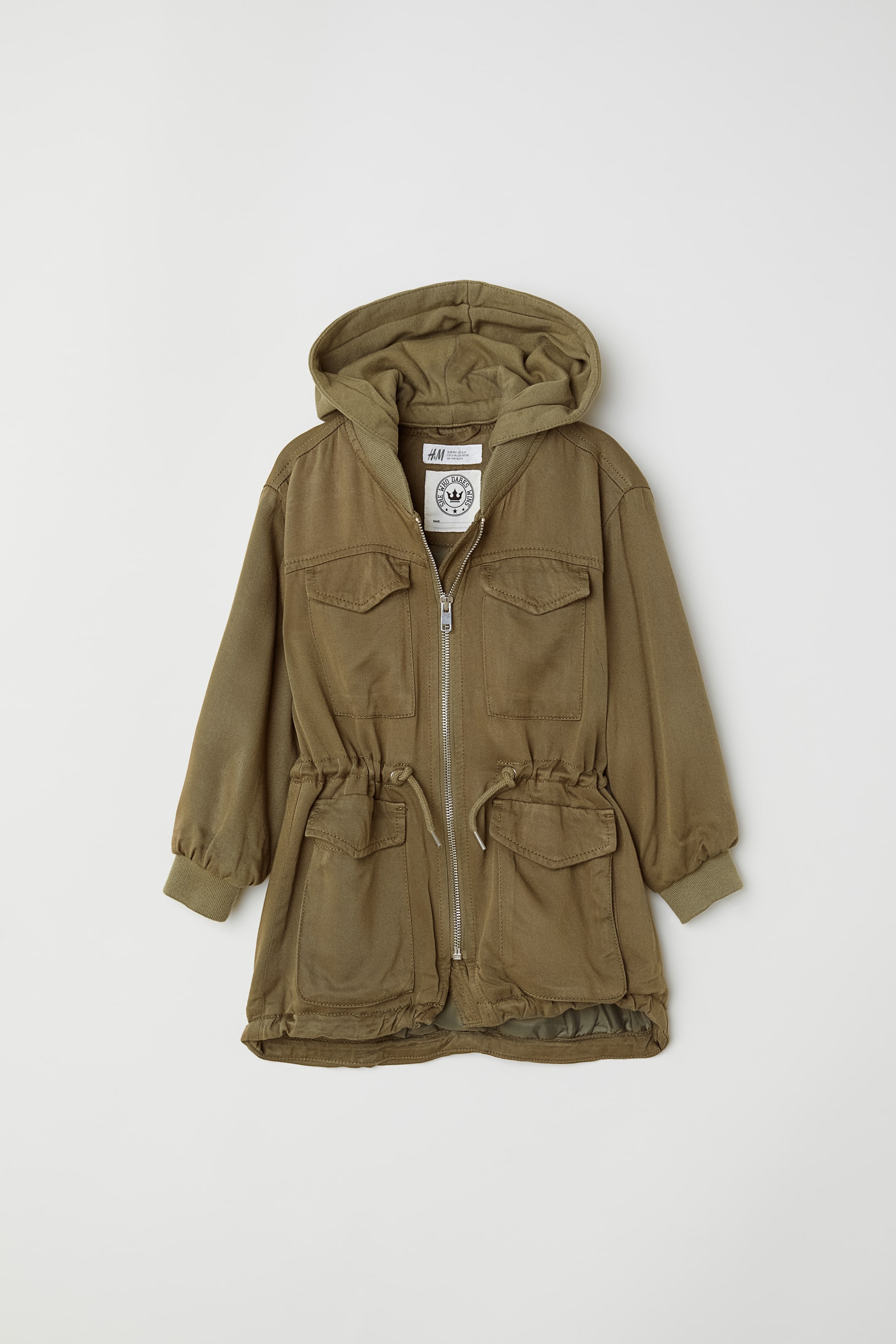 Büyük resmi görüntüle: Viskoz Parka - Koyu haki - ÇOCUK | H&M TR 1