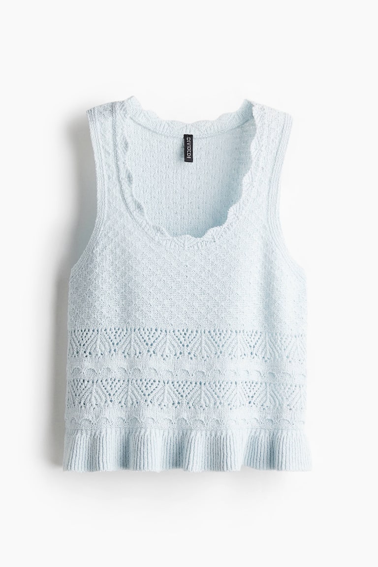 Bluza bez rukava heklanog izgleda