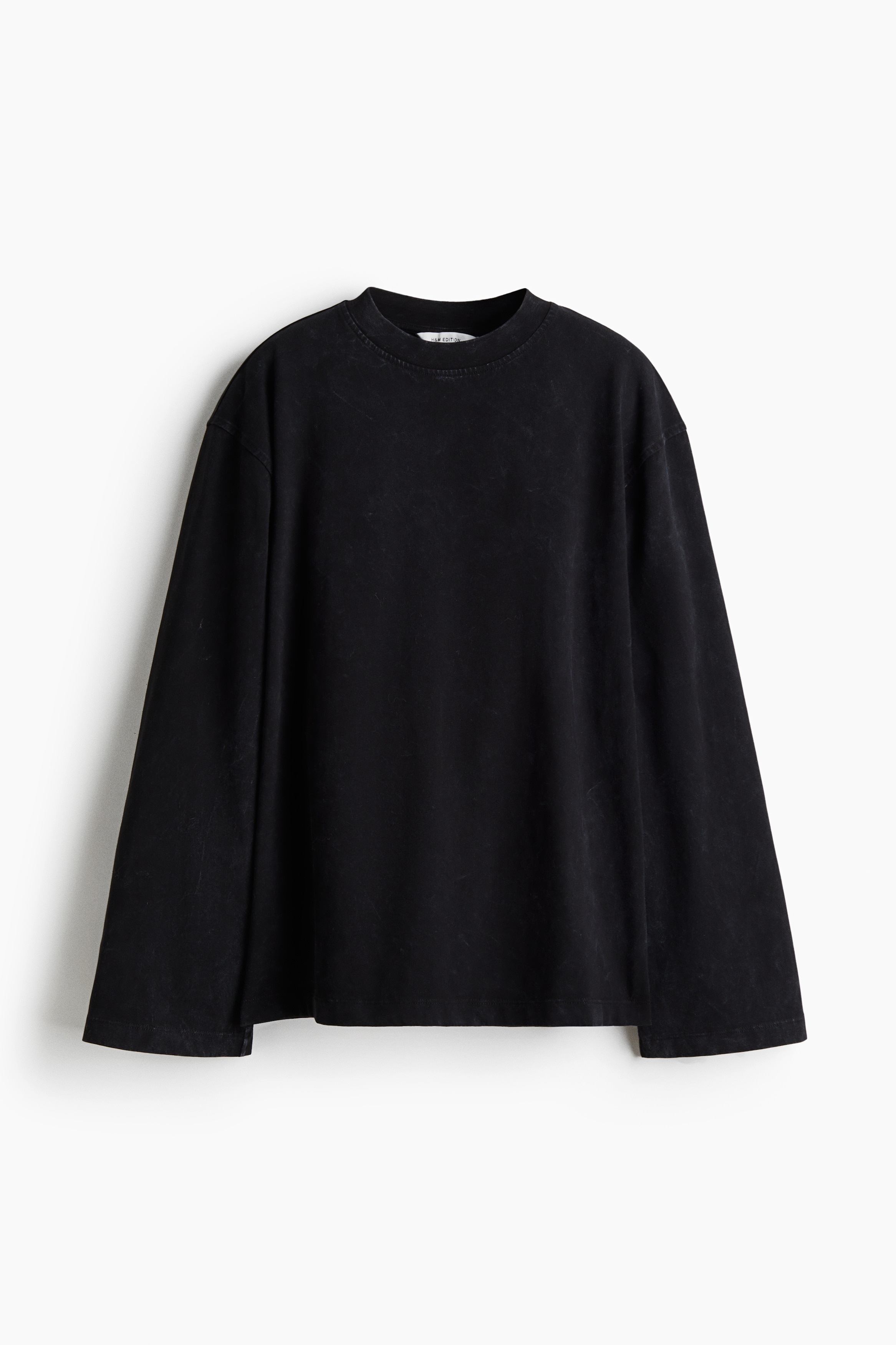 Pamučna bluza ispranog izgleda - Crna/Sivosmeđa