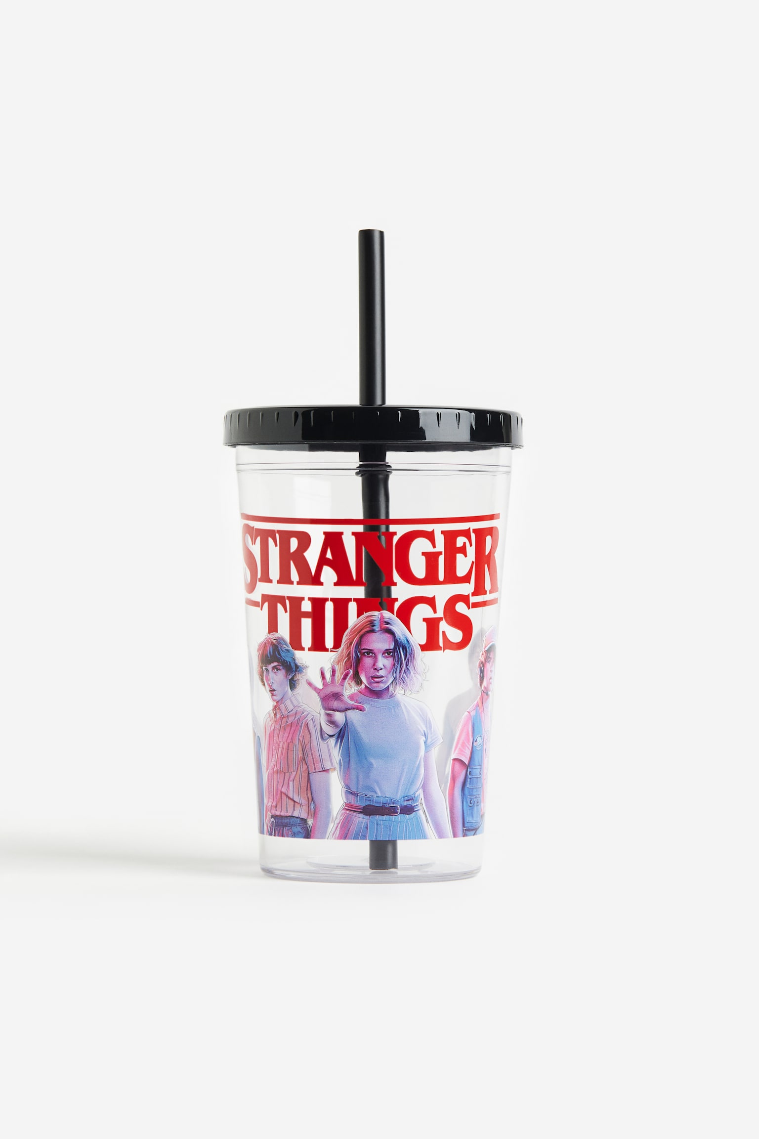 Printed Plastic Cup - Black/Stranger Things - 1